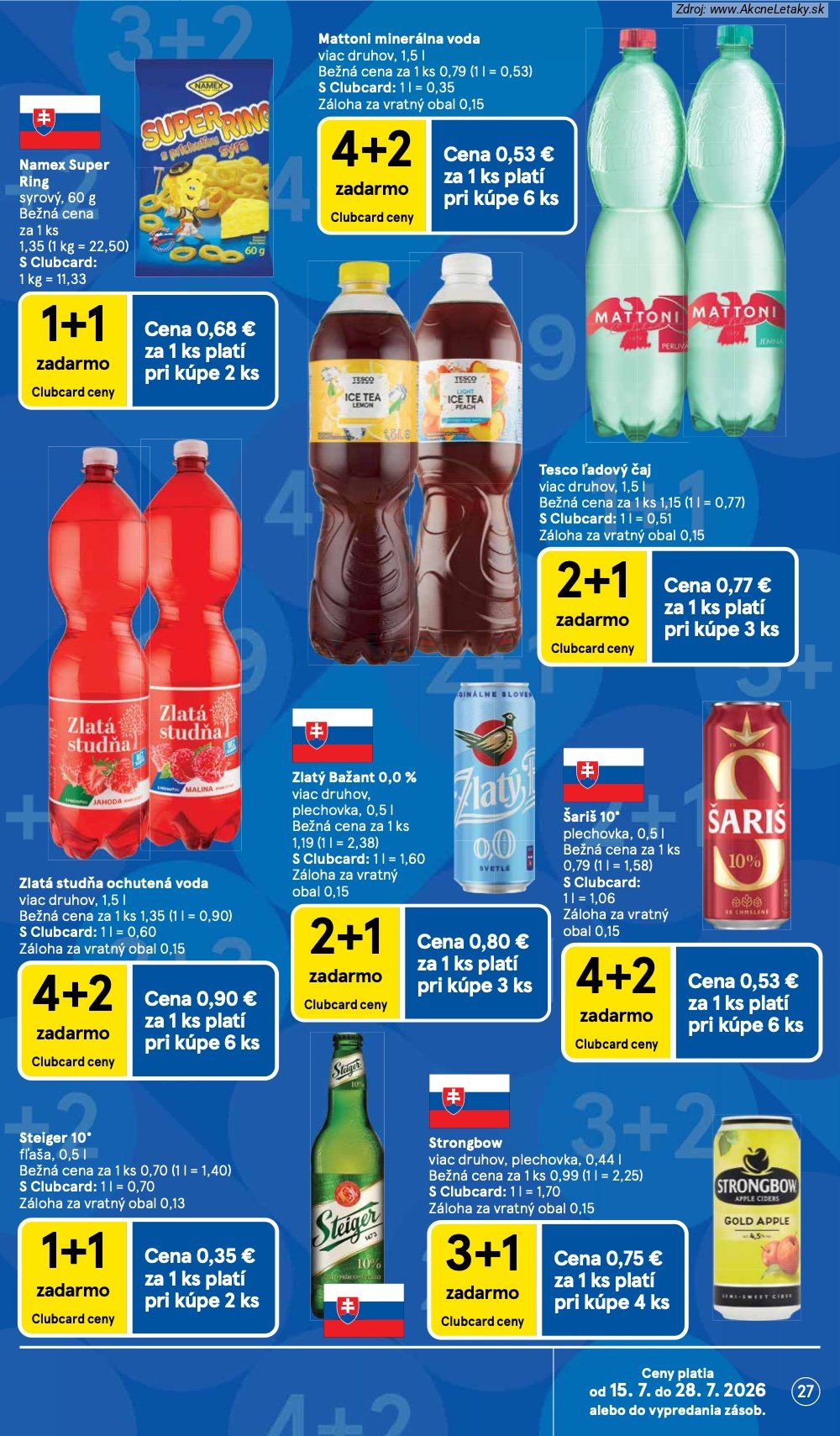 Leták Tesco (15. 7. - 21. 7. 2026) - strana 27 z 52