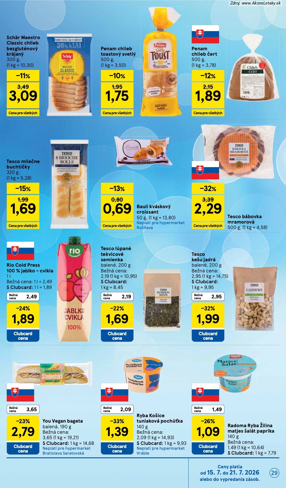 Leták Tesco (15. 7. - 21. 7. 2026) - strana 29 z 52