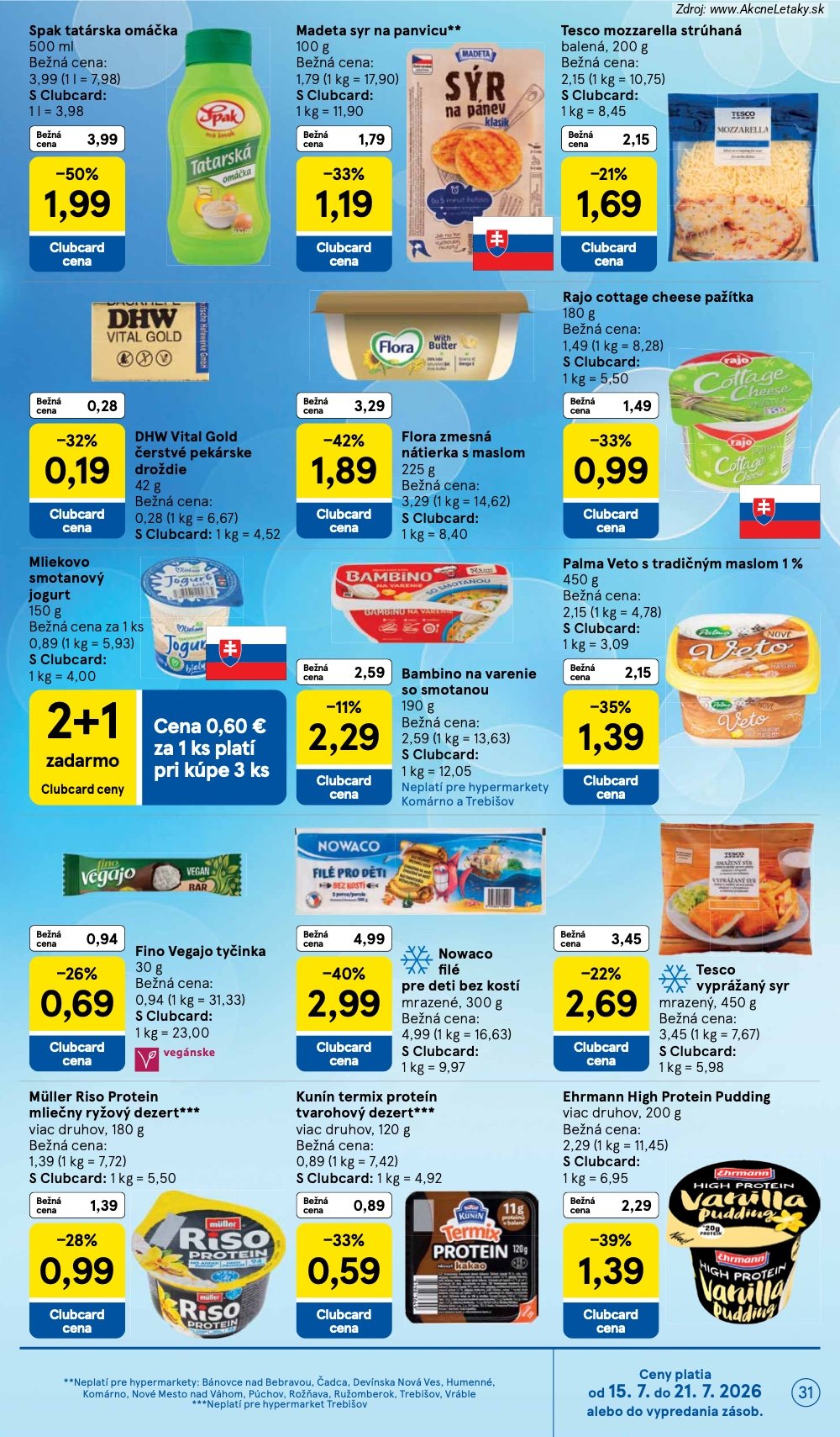 Leták Tesco (15. 7. - 21. 7. 2026) - strana 31 z 52
