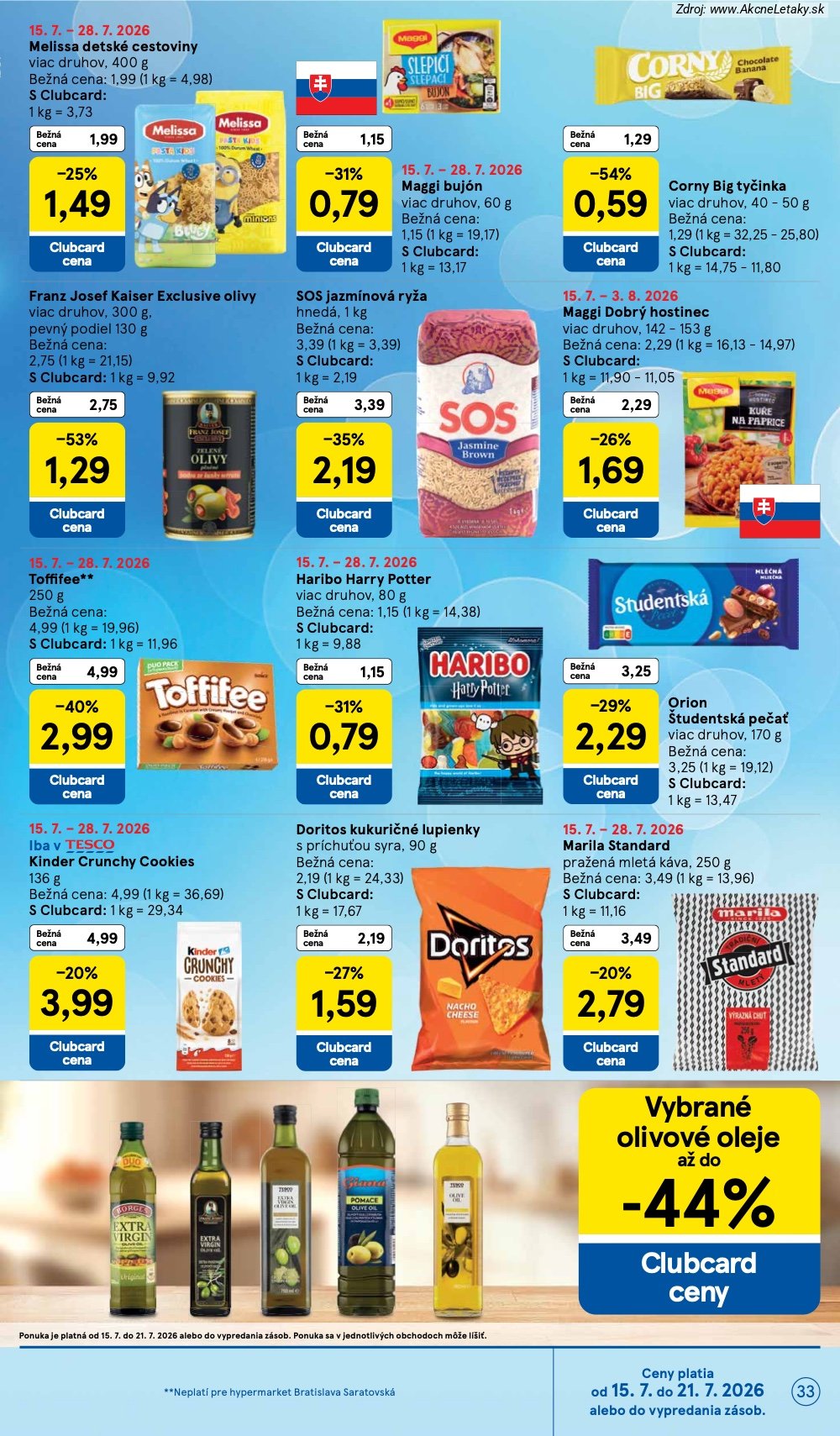 Leták Tesco (15. 7. - 21. 7. 2026) - strana 33 z 52