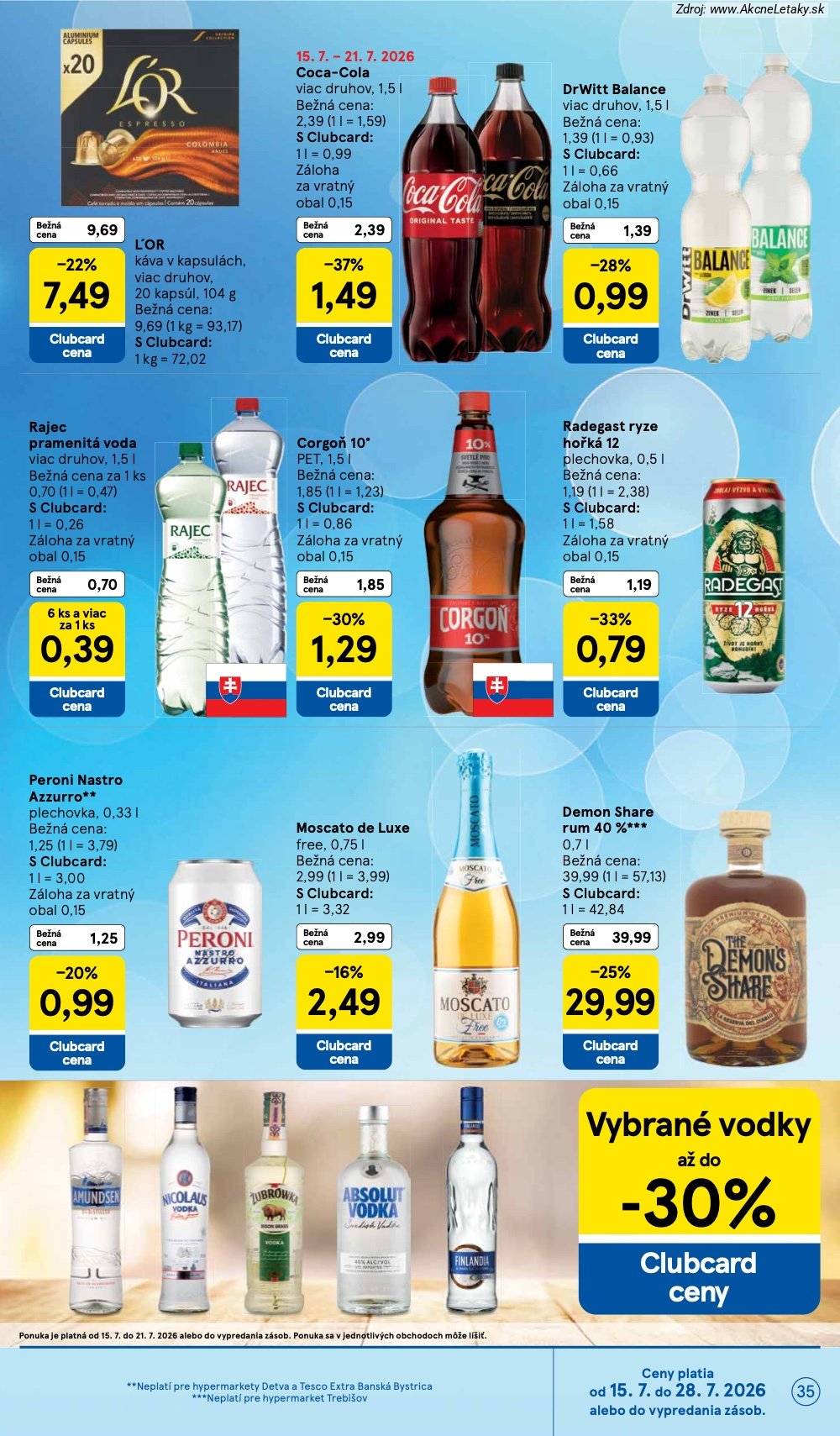 Leták Tesco (15. 7. - 21. 7. 2026) - strana 35 z 52