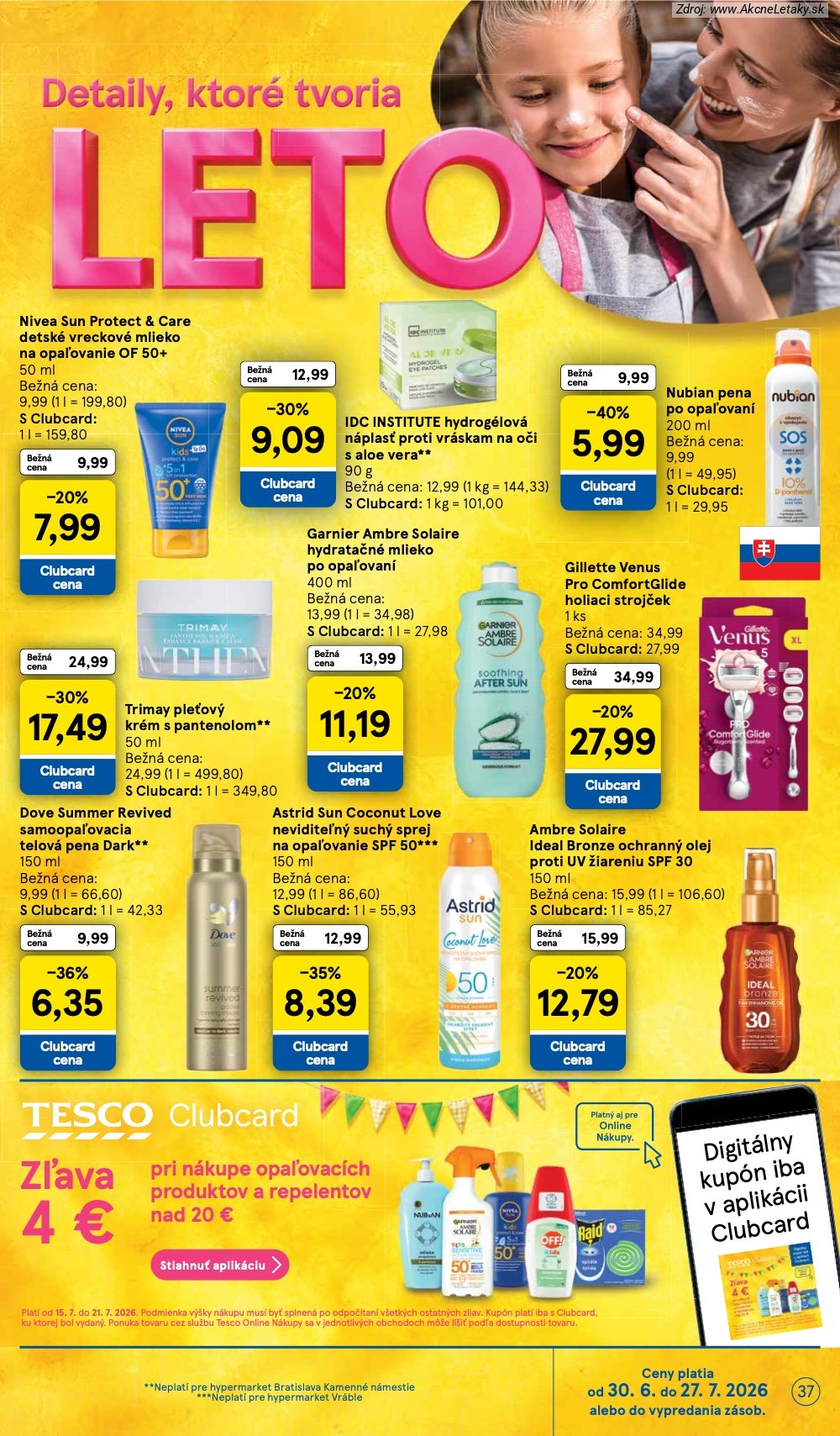Leták Tesco (15. 7. - 21. 7. 2026) - strana 37 z 52