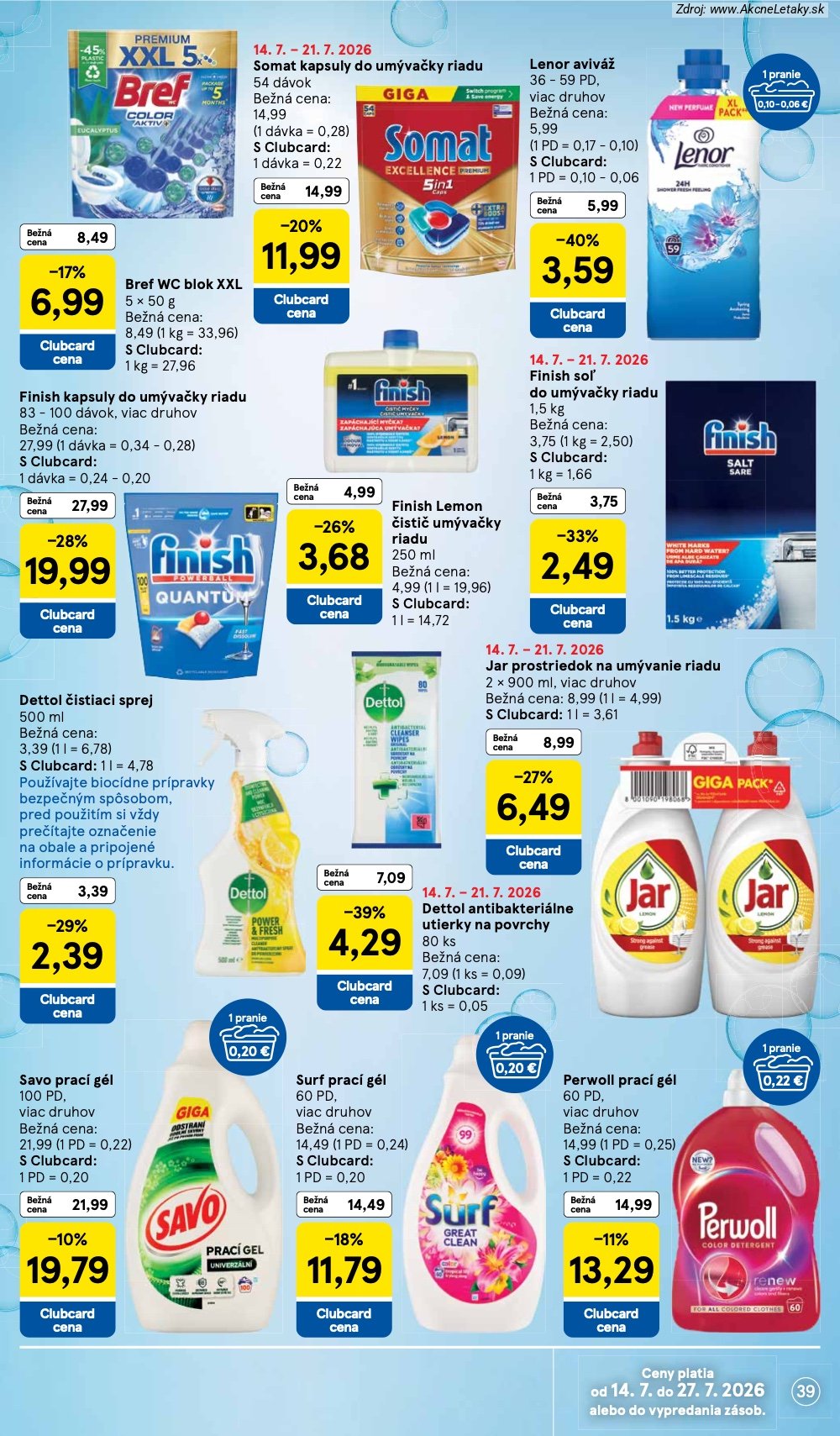 Leták Tesco (15. 7. - 21. 7. 2026) - strana 39 z 52