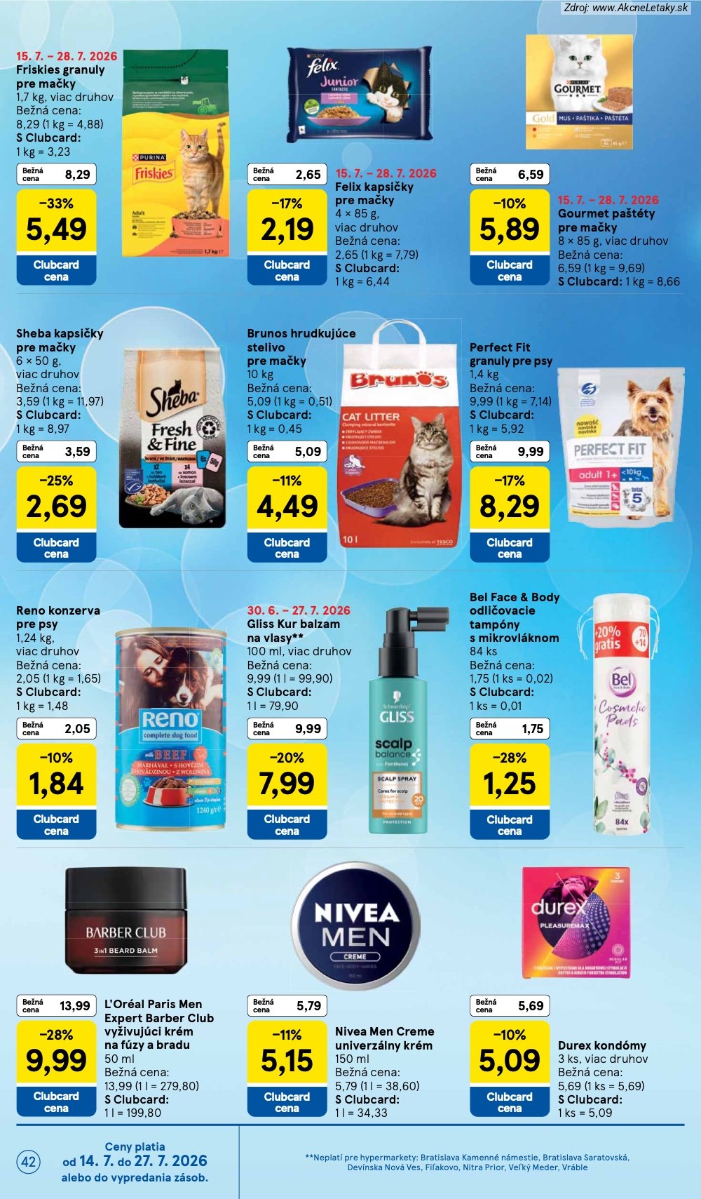 Leták Tesco (15. 7. - 21. 7. 2026) - strana 42 z 52