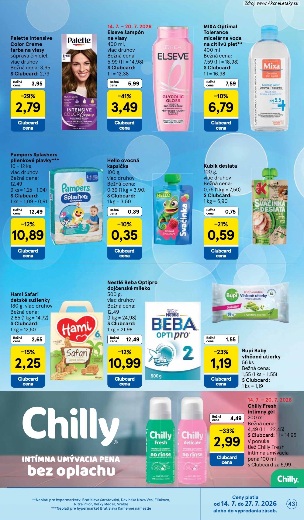 Leták Tesco (15. 7. - 21. 7. 2026) - strana 43 z 52