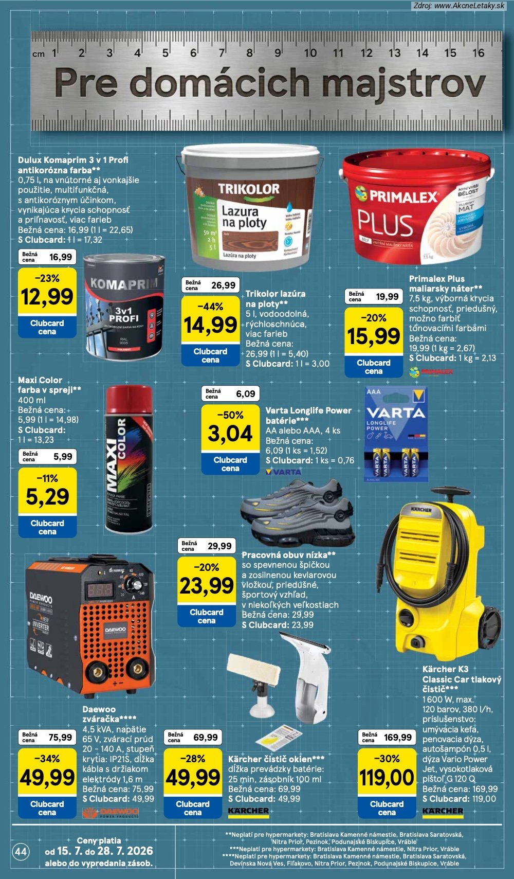 Leták Tesco (15. 7. - 21. 7. 2026) - strana 44 z 52