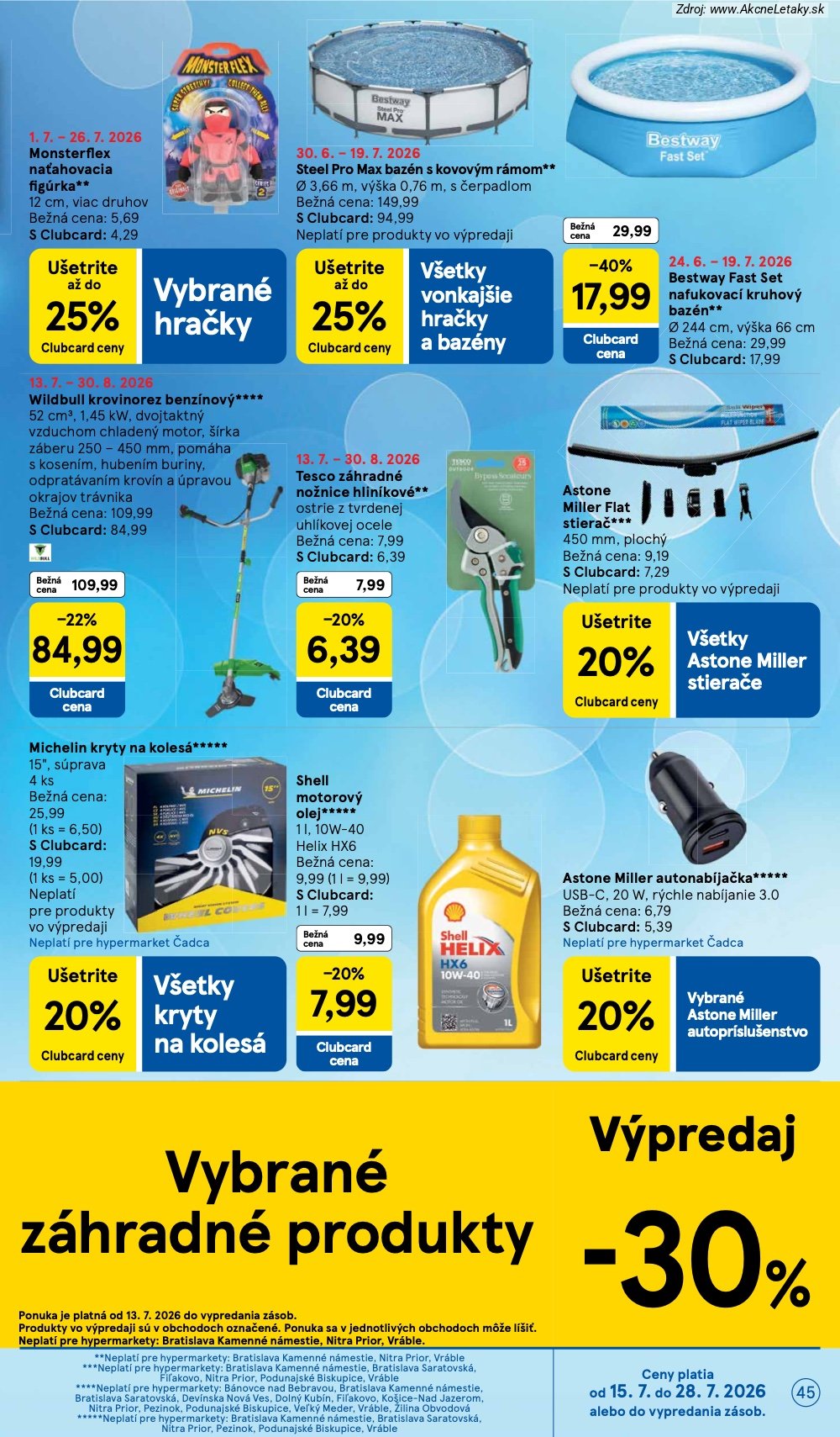 Leták Tesco (15. 7. - 21. 7. 2026) - strana 45 z 52