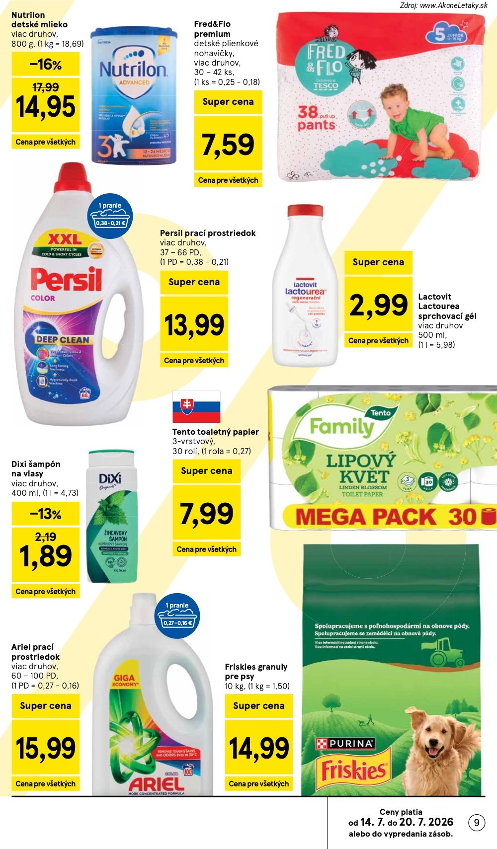 Leták Tesco (15. 7. - 21. 7. 2026) - strana 9 z 52