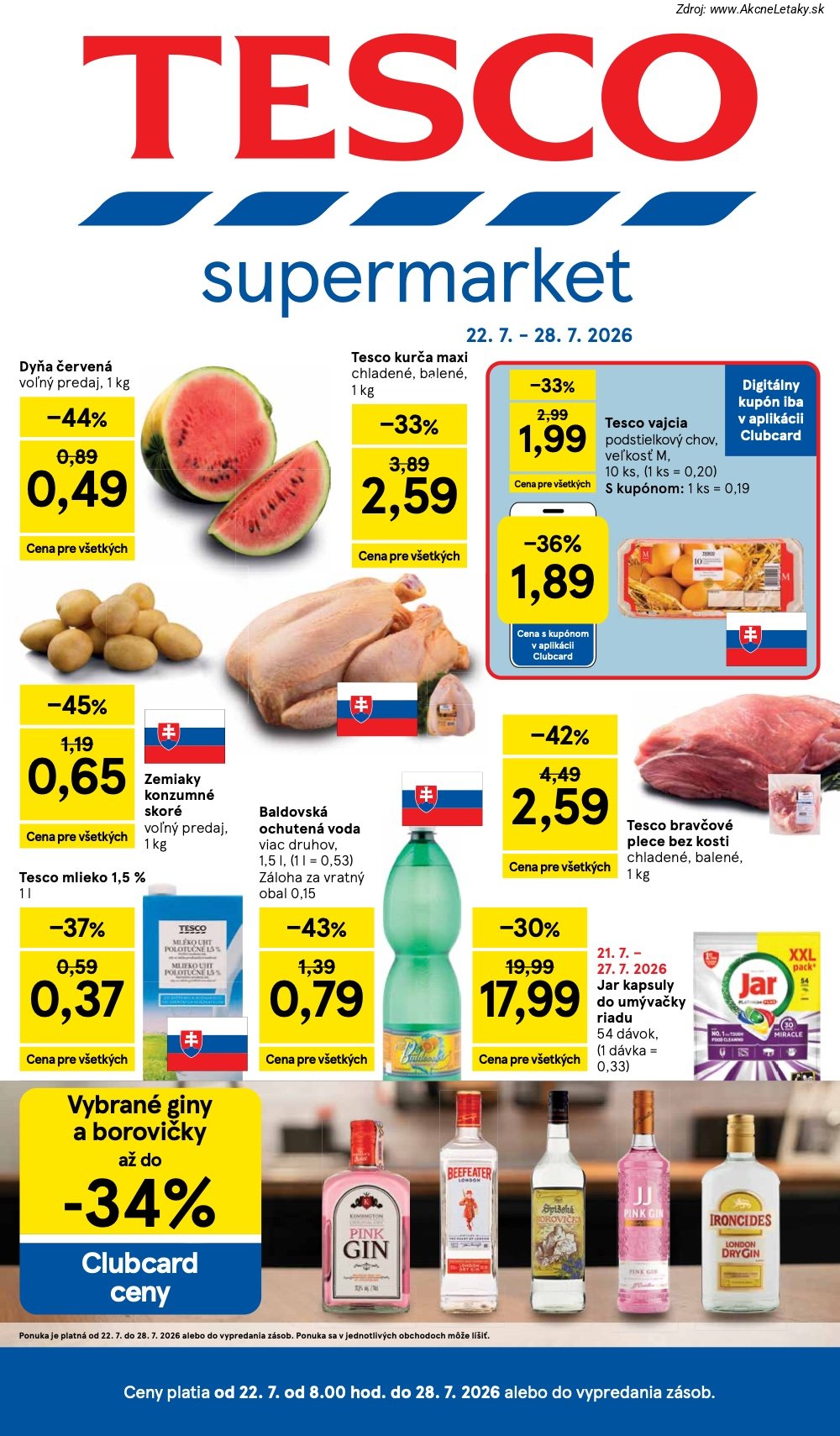 Leták Tesco (22. 7. - 28. 7. 2026) - strana 1 z 30