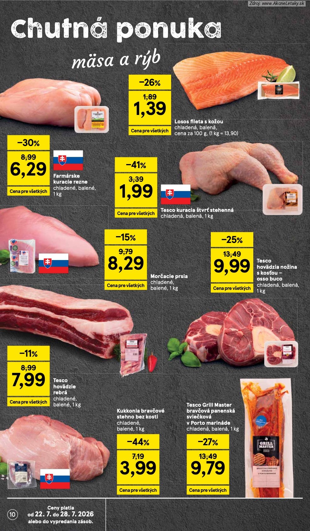 Leták Tesco (22. 7. - 28. 7. 2026) - strana 10 z 30
