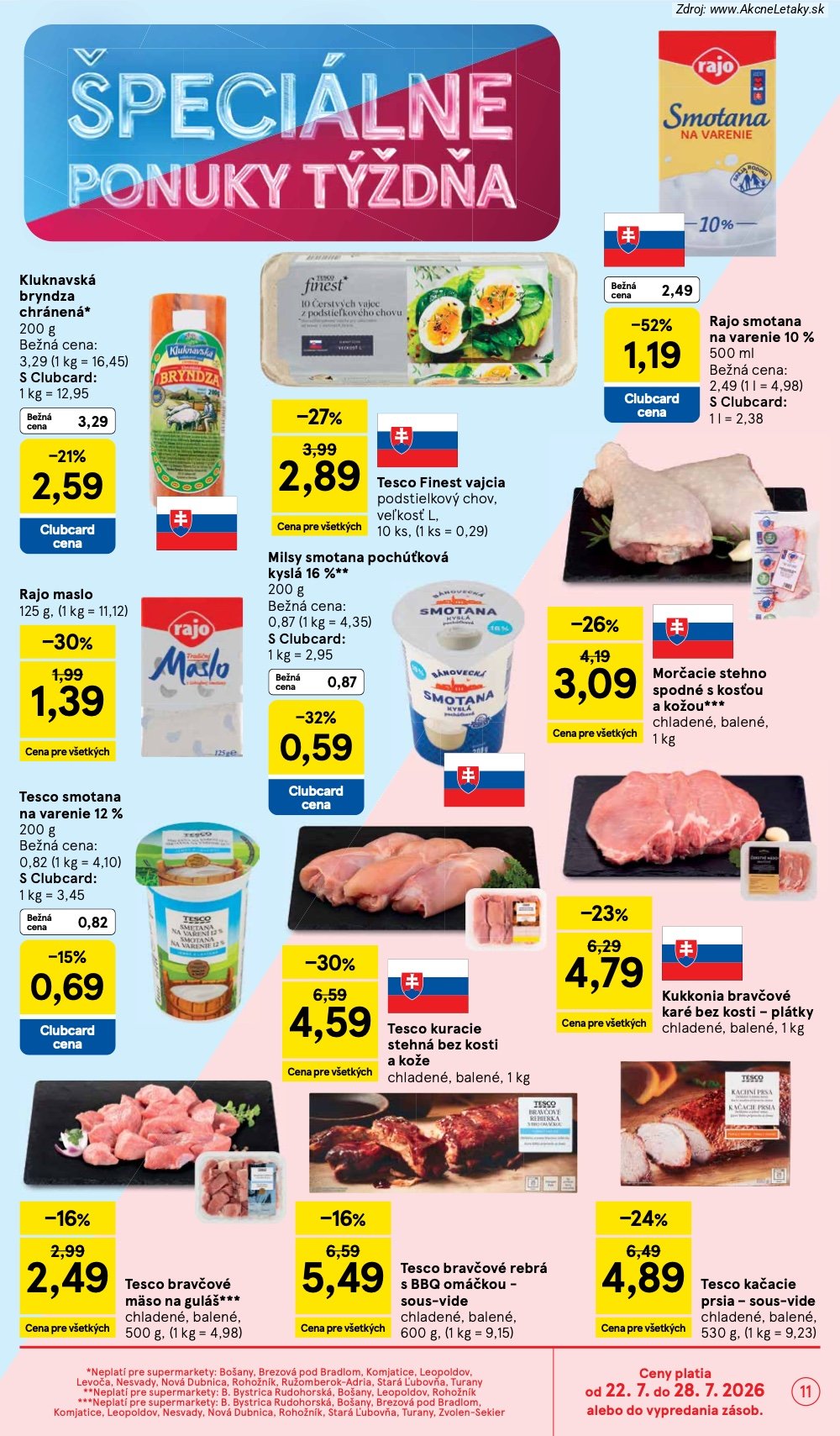 Leták Tesco (22. 7. - 28. 7. 2026) - strana 11 z 30