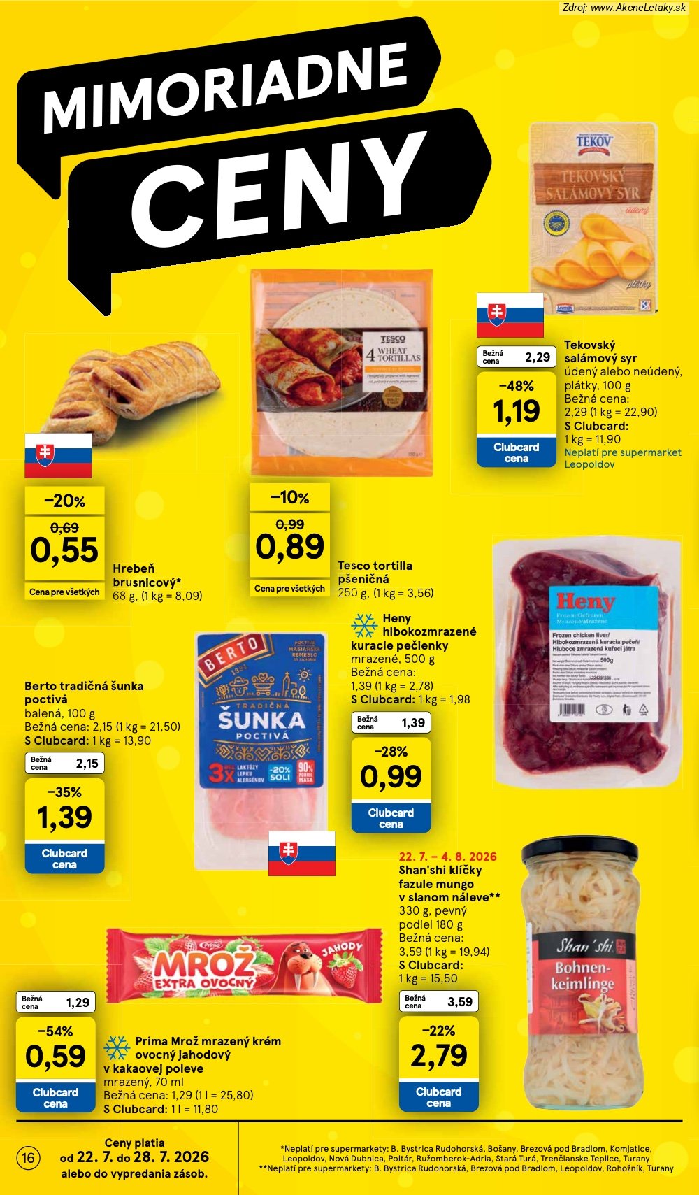 Leták Tesco (22. 7. - 28. 7. 2026) - strana 16 z 30
