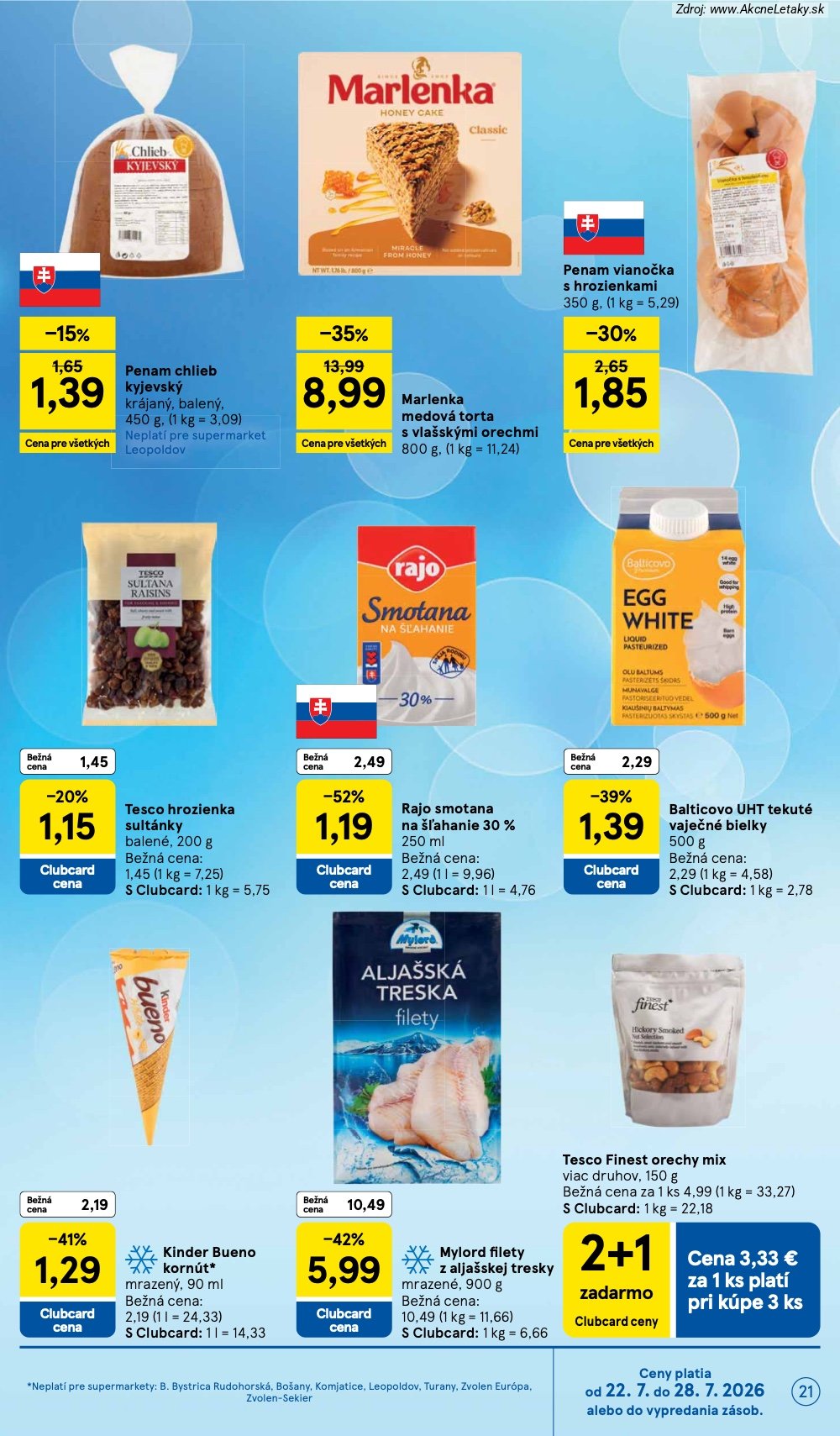 Leták Tesco (22. 7. - 28. 7. 2026) - strana 21 z 30