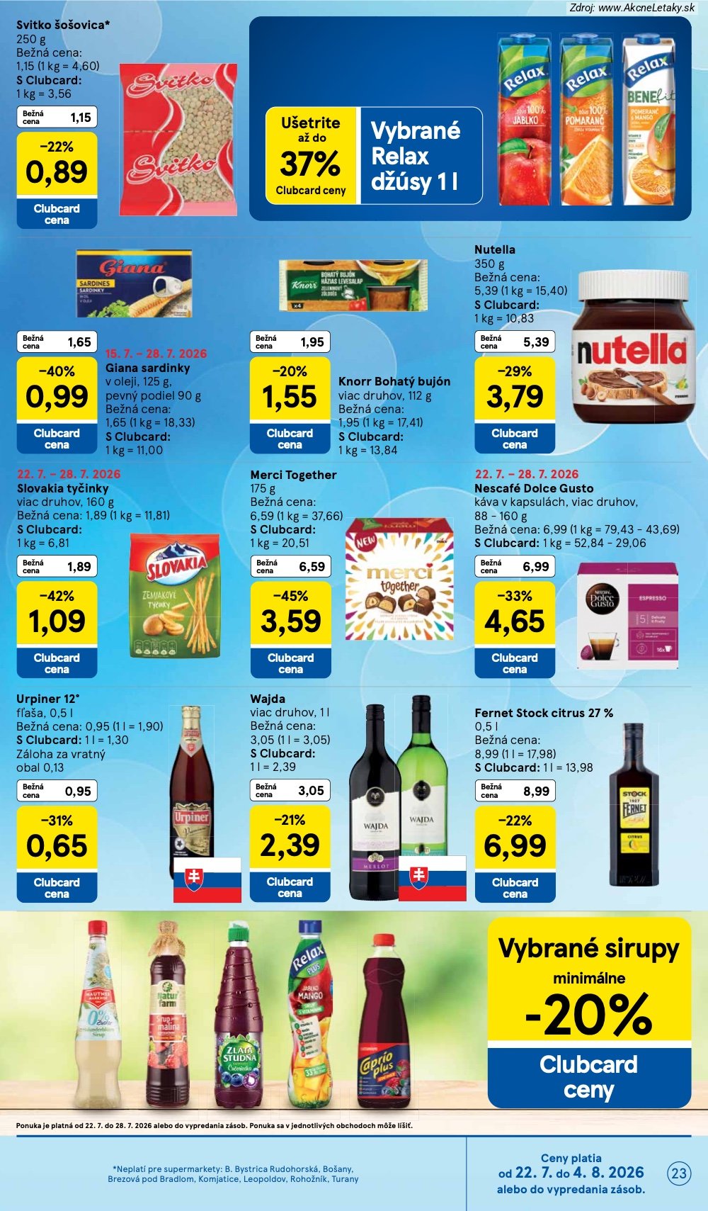 Leták Tesco (22. 7. - 28. 7. 2026) - strana 23 z 30
