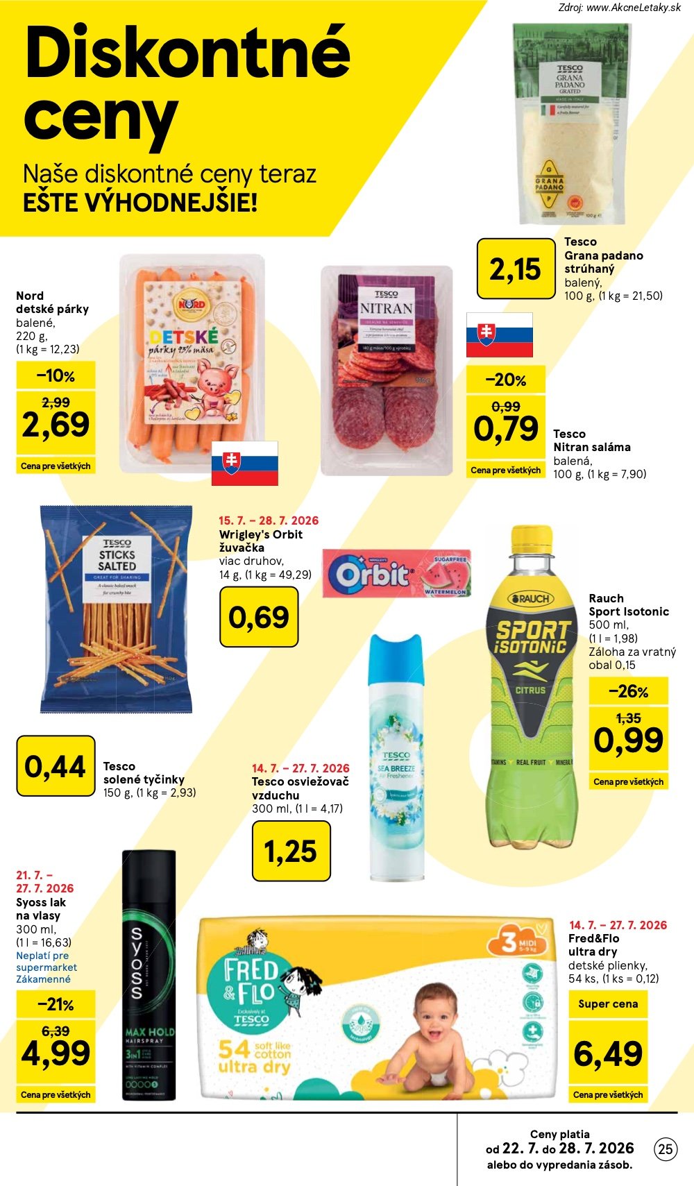 Leták Tesco (22. 7. - 28. 7. 2026) - strana 25 z 30