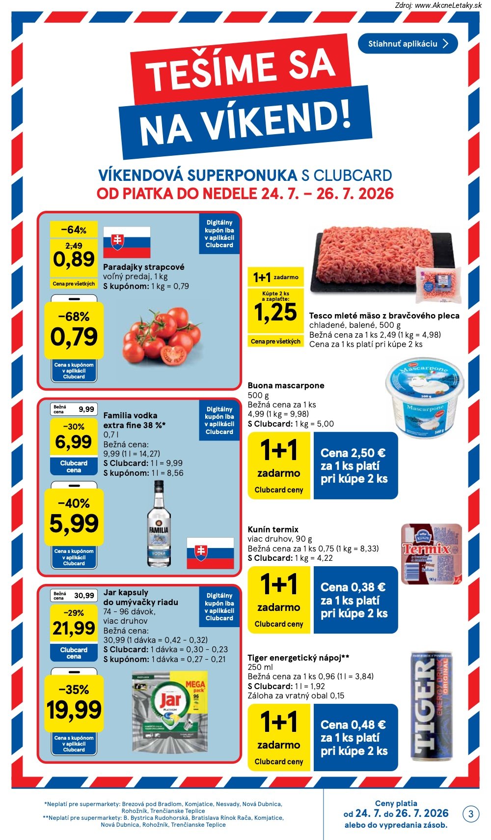 Leták Tesco (22. 7. - 28. 7. 2026) - strana 3 z 30