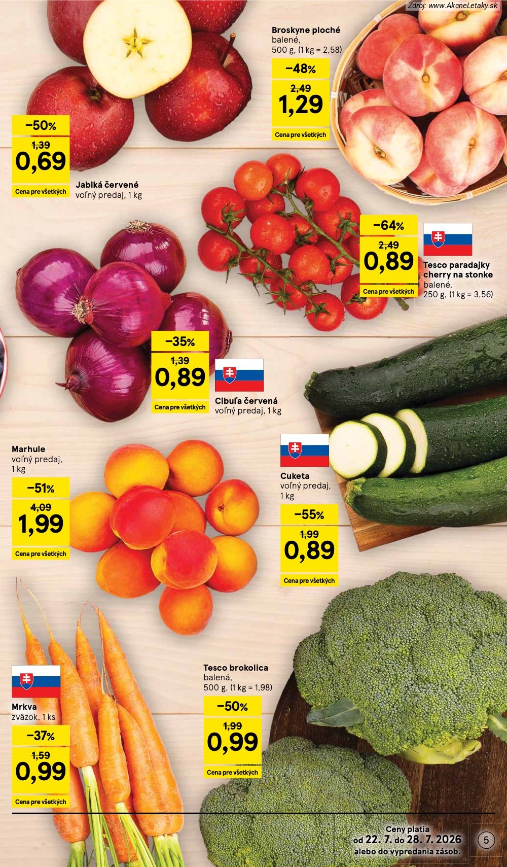 Leták Tesco (22. 7. - 28. 7. 2026) - strana 5 z 30