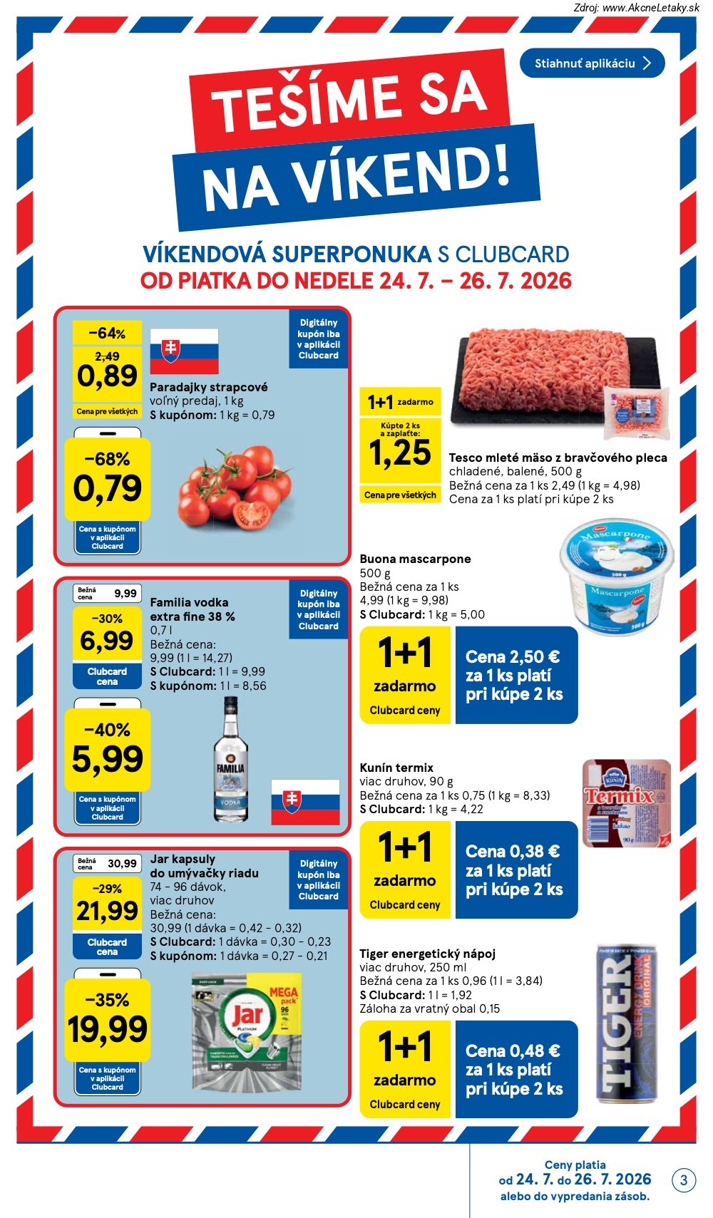Strana 1 - leták Tesco (22. 7. - 28. 7. 2026)