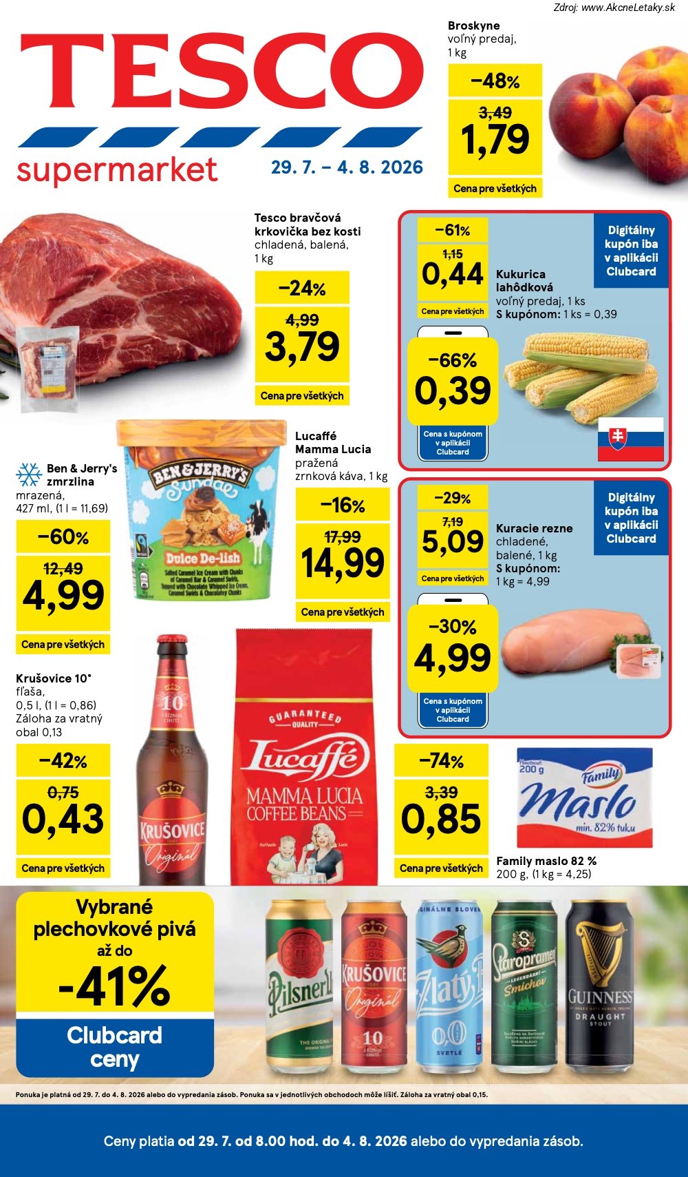Leták Tesco (29. 7. - 4. 8. 2026) - strana 1 z 30
