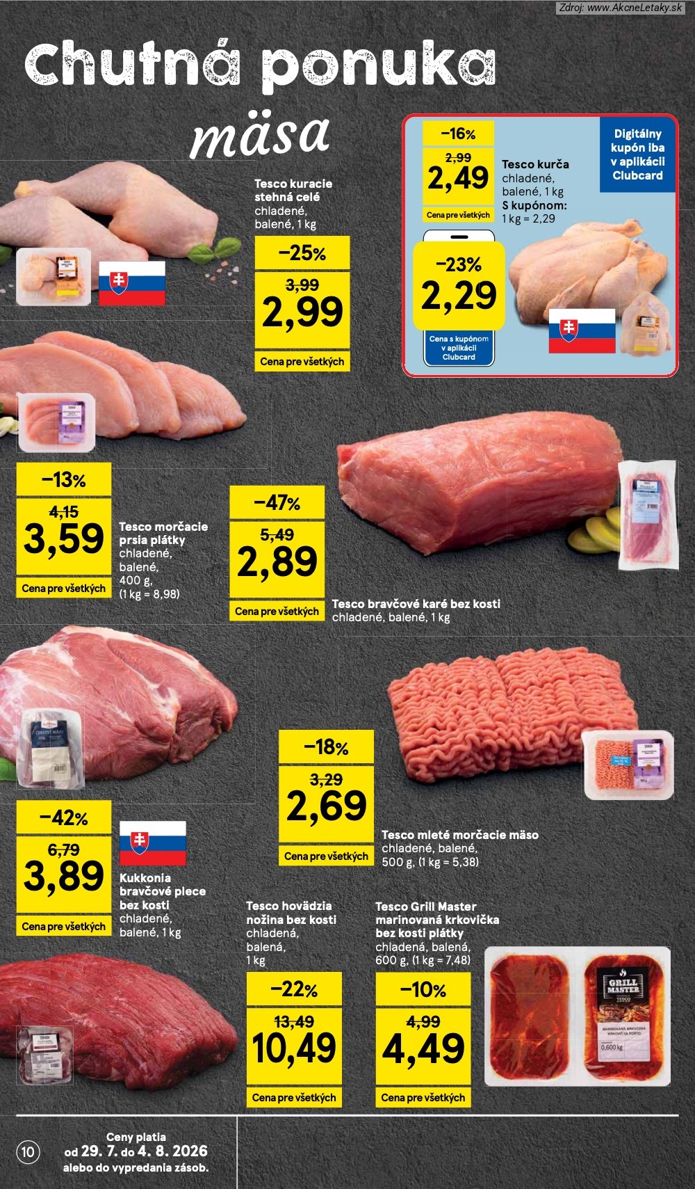 Leták Tesco (29. 7. - 4. 8. 2026) - strana 10 z 30
