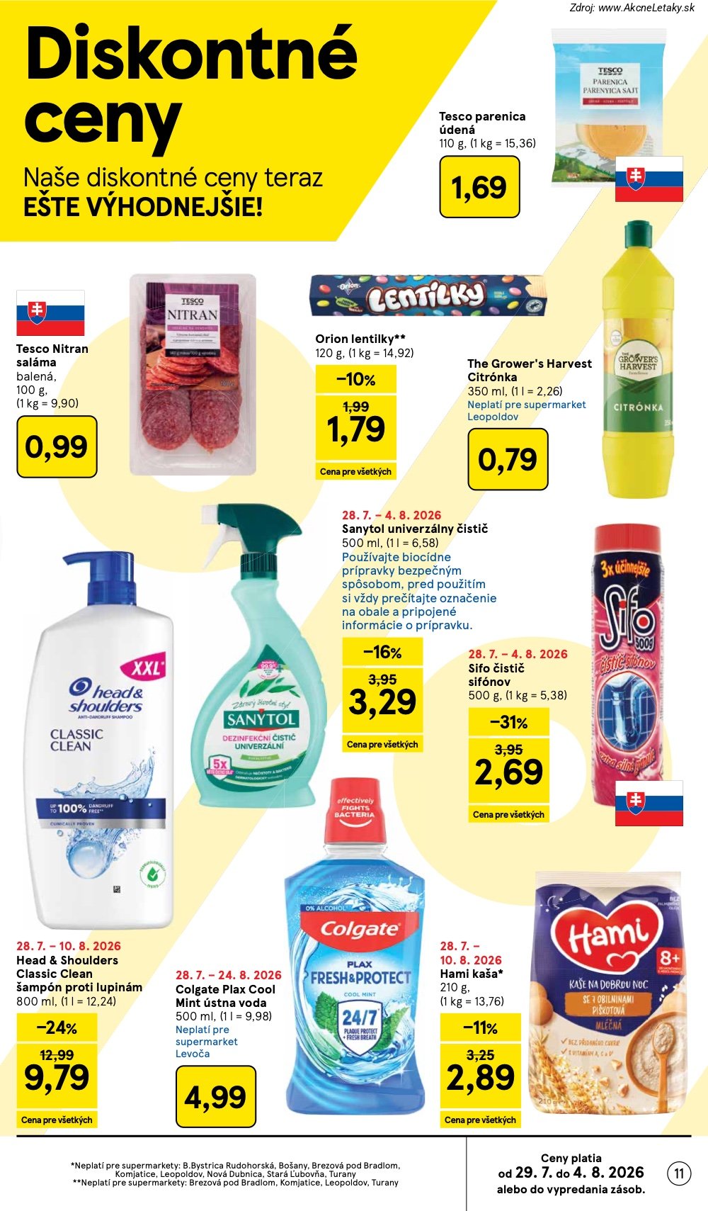 Leták Tesco (29. 7. - 4. 8. 2026) - strana 11 z 30