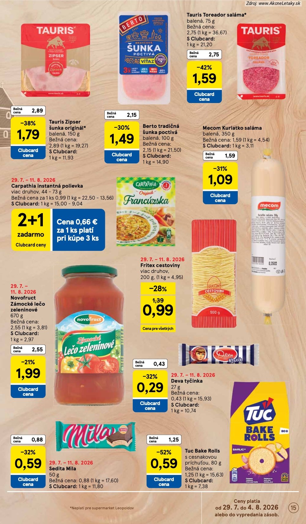 Leták Tesco (29. 7. - 4. 8. 2026) - strana 15 z 30