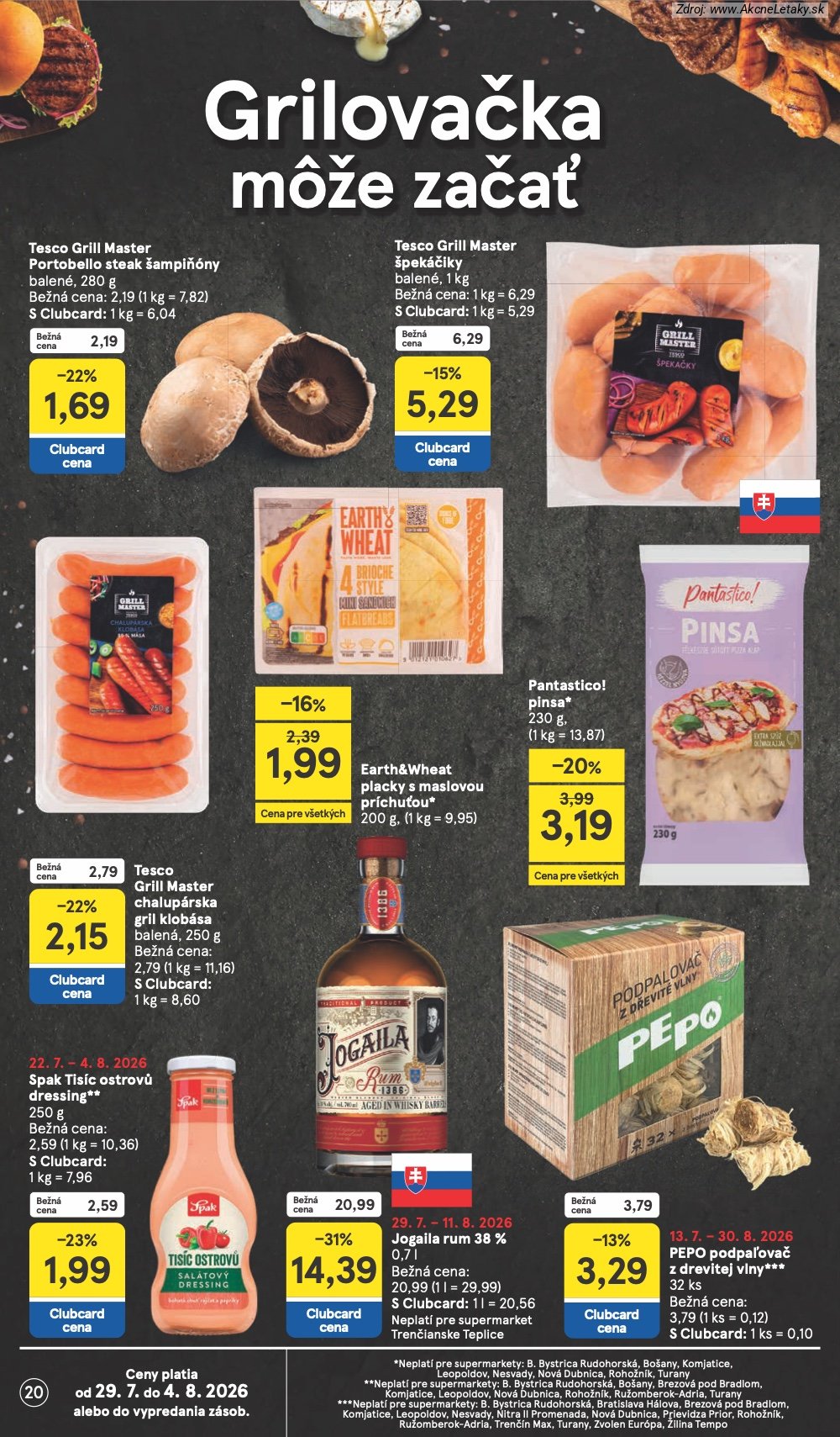 Leták Tesco (29. 7. - 4. 8. 2026) - strana 20 z 30