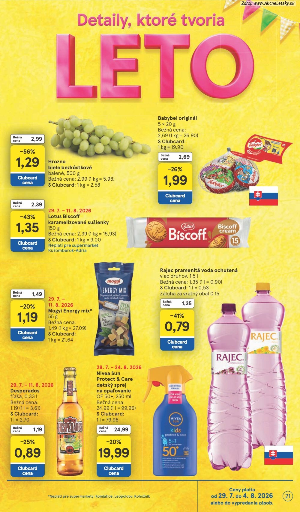 Leták Tesco (29. 7. - 4. 8. 2026) - strana 21 z 30