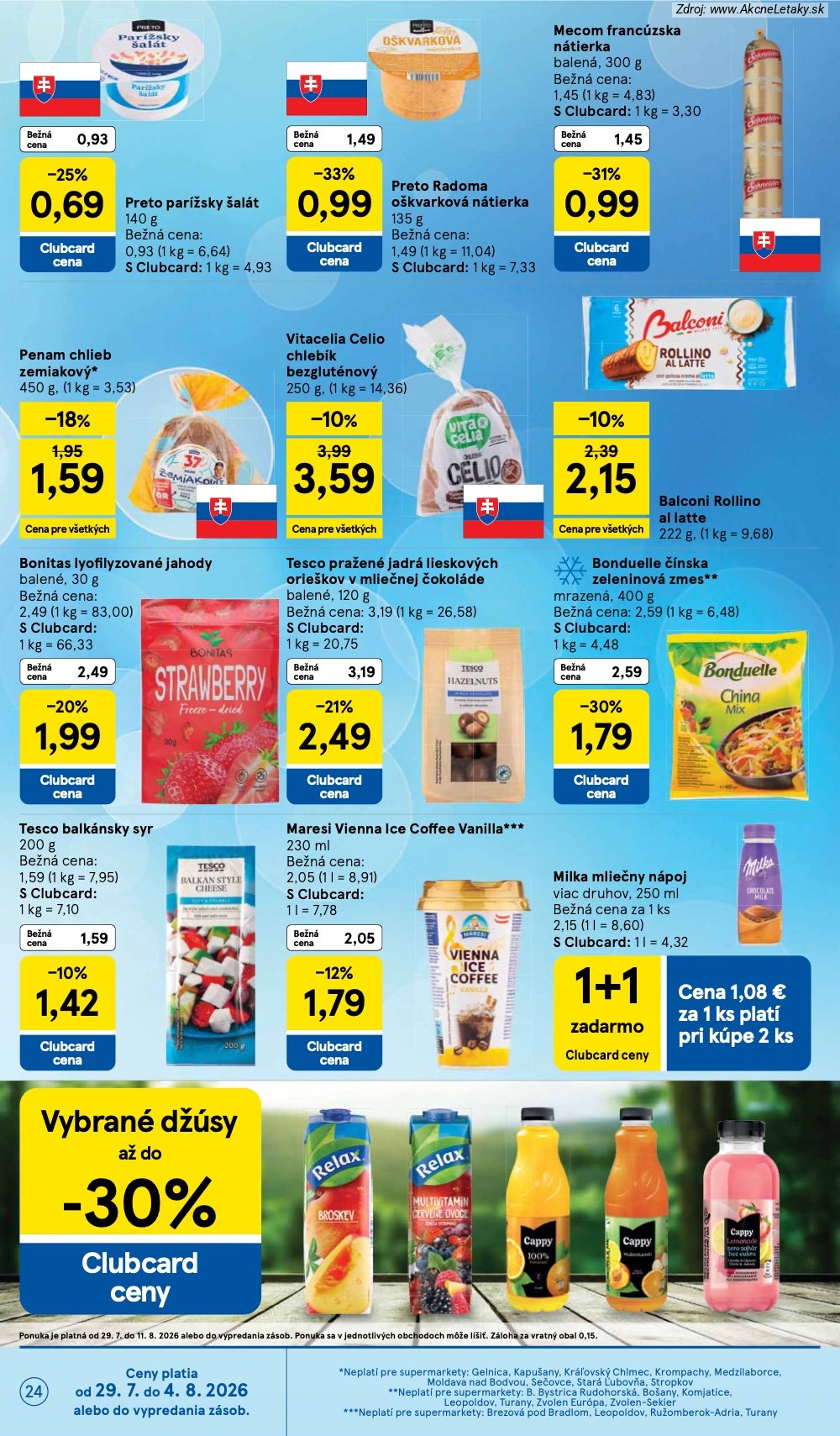 Leták Tesco (29. 7. - 4. 8. 2026) - strana 24 z 30