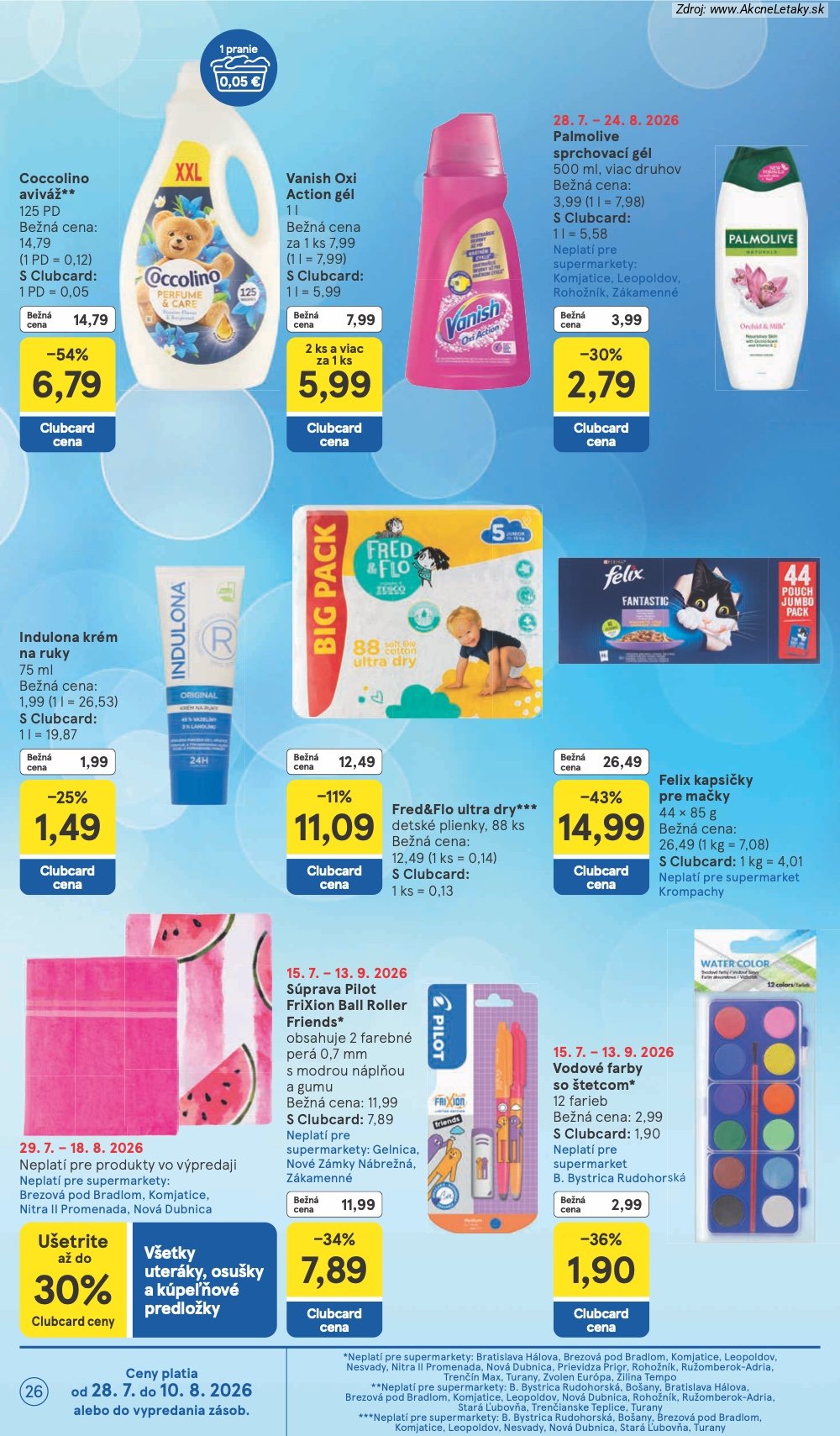 Leták Tesco (29. 7. - 4. 8. 2026) - strana 26 z 30