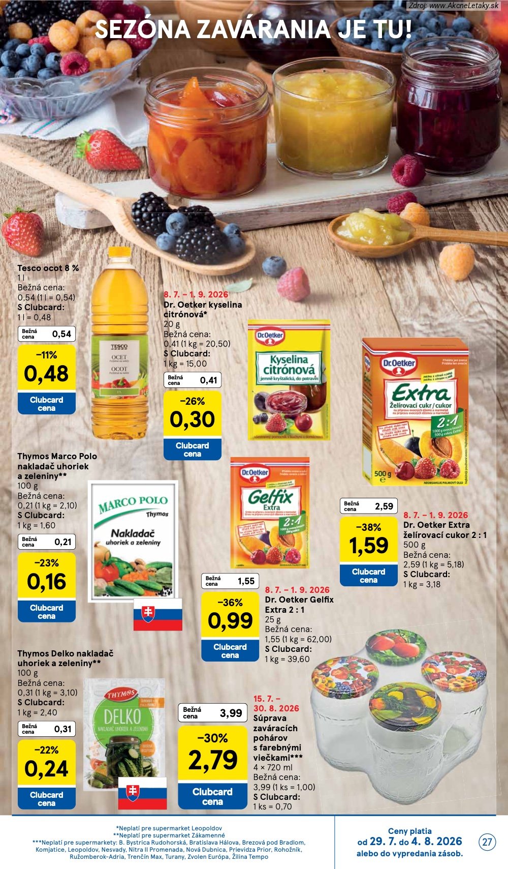 Leták Tesco (29. 7. - 4. 8. 2026) - strana 27 z 30