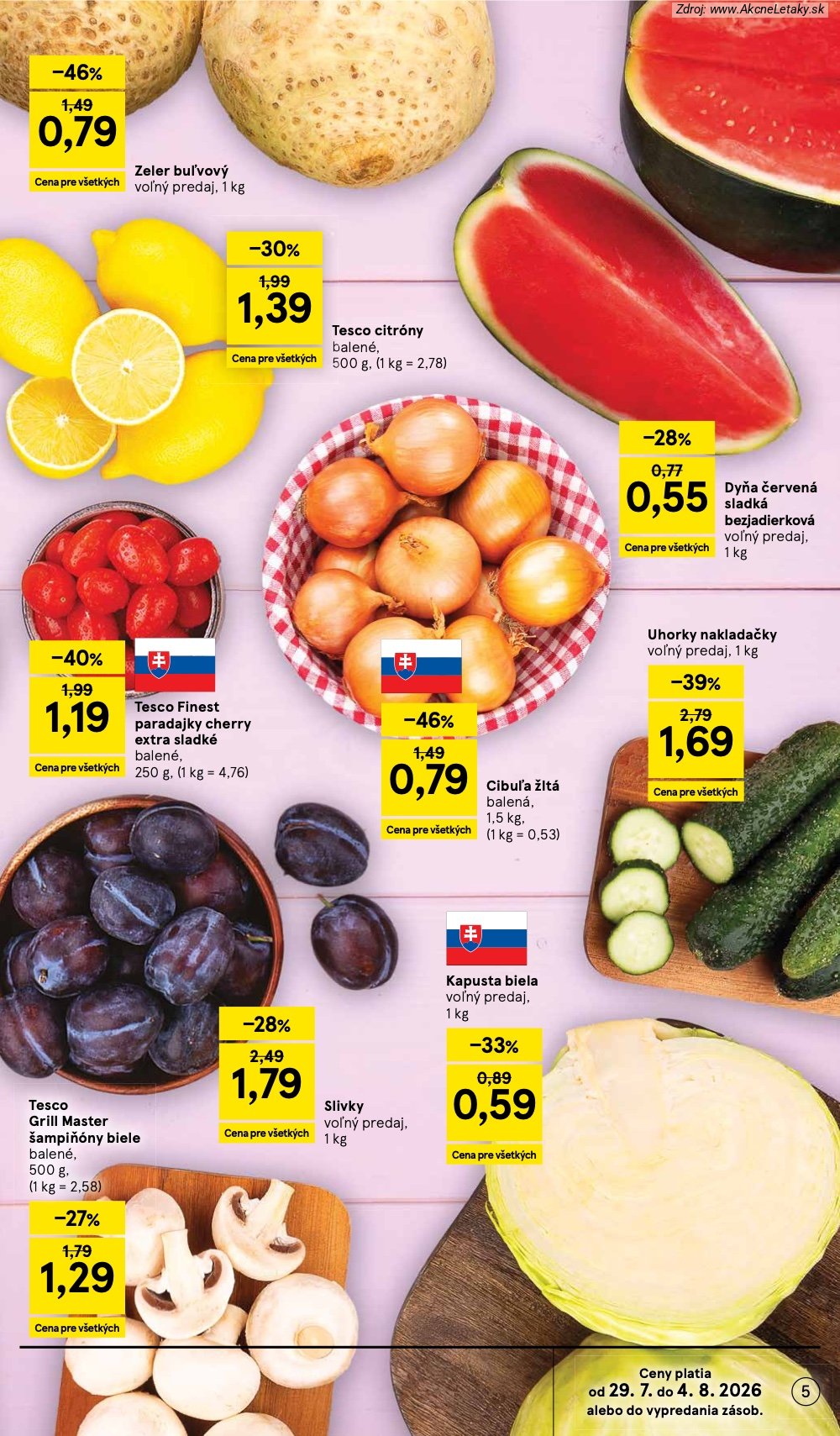 Leták Tesco (29. 7. - 4. 8. 2026) - strana 5 z 30