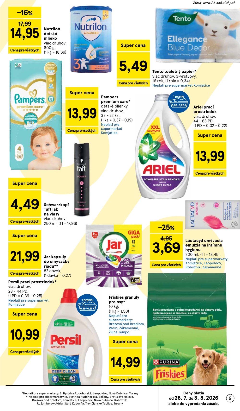 Leták Tesco (29. 7. - 4. 8. 2026) - strana 9 z 30