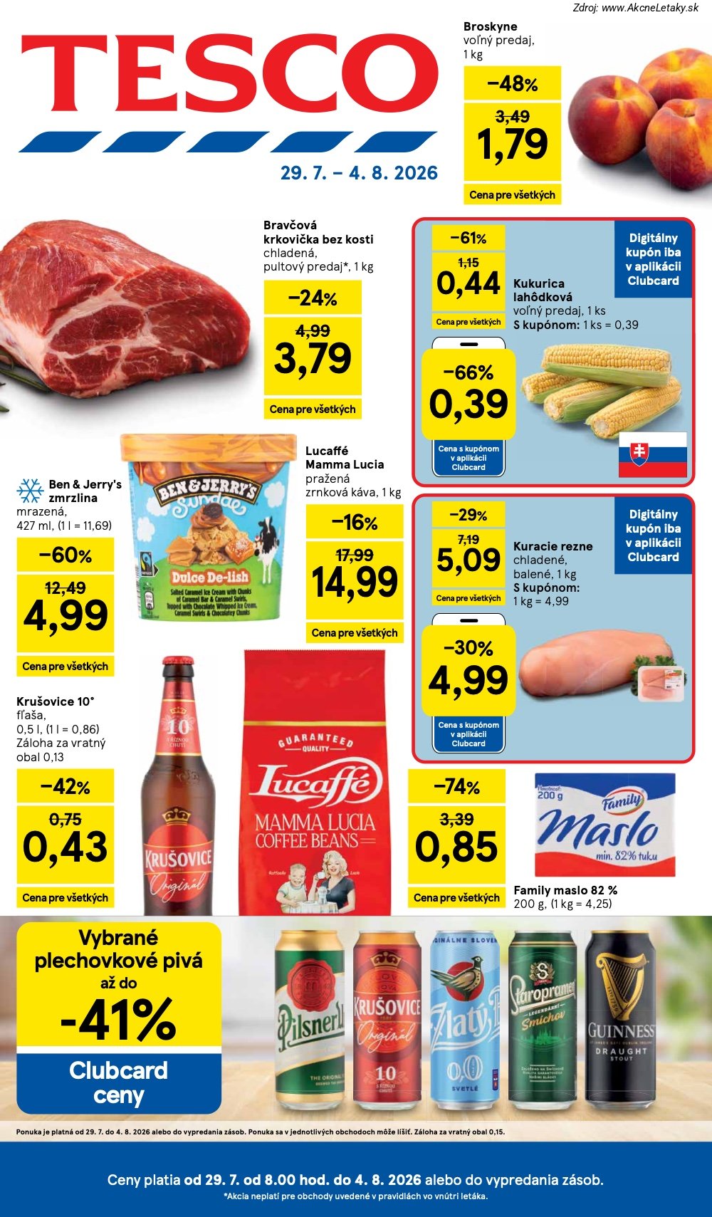 Leták Tesco (29. 7. - 4. 8. 2026) - strana 1 z 53