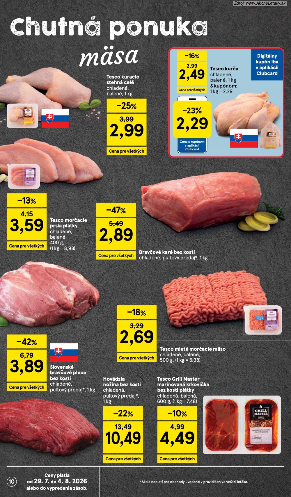 Leták Tesco (29. 7. - 4. 8. 2026) - strana 10 z 53