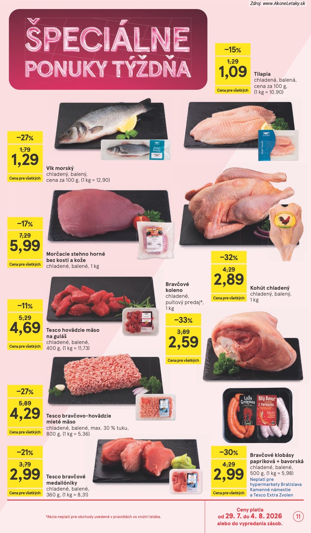 Leták Tesco (29. 7. - 4. 8. 2026) - strana 11 z 53