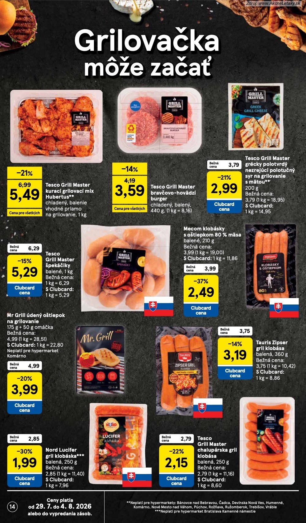 Leták Tesco (29. 7. - 4. 8. 2026) - strana 14 z 53