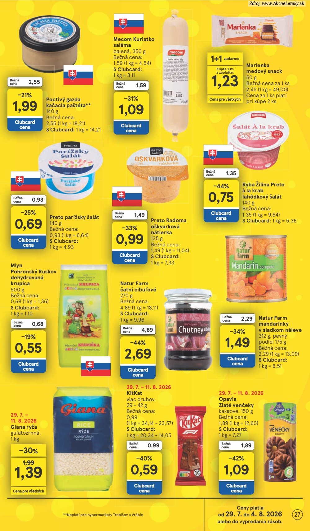 Leták Tesco (29. 7. - 4. 8. 2026) - strana 27 z 53