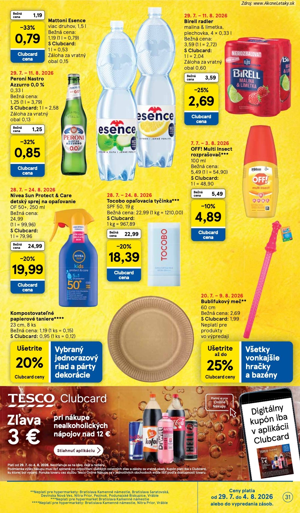 Leták Tesco (29. 7. - 4. 8. 2026) - strana 31 z 53
