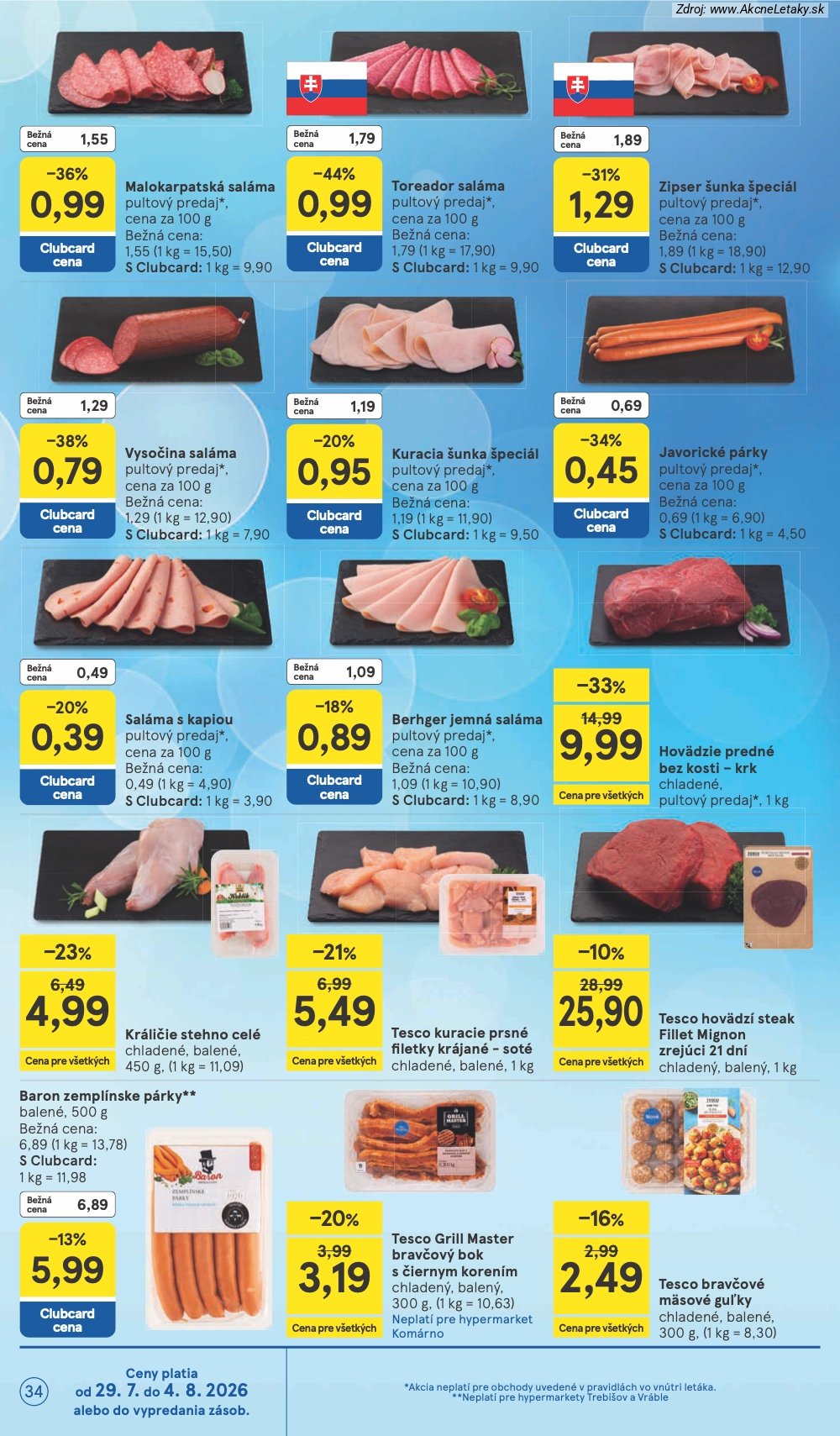 Leták Tesco (29. 7. - 4. 8. 2026) - strana 34 z 53