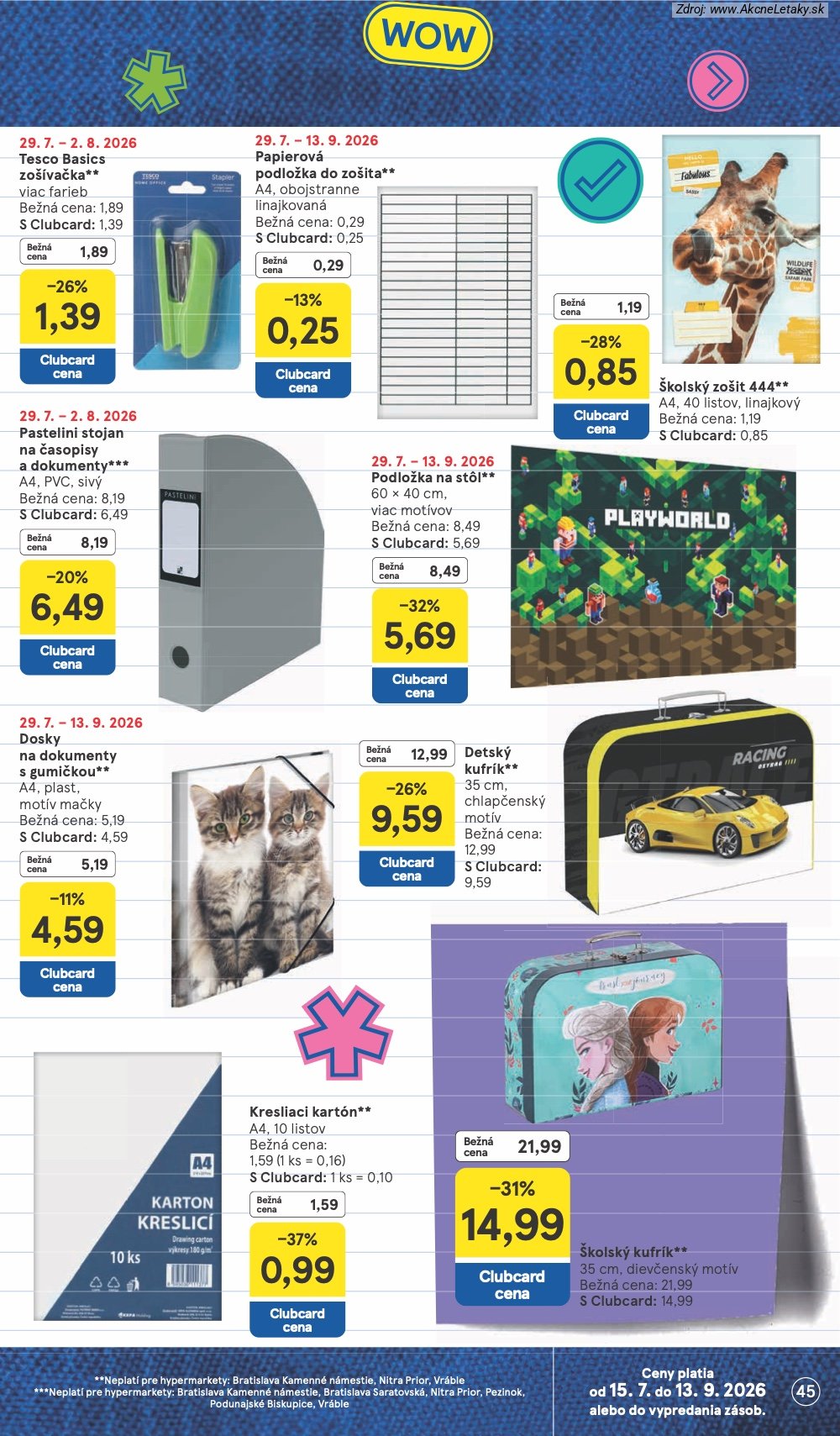 Leták Tesco (29. 7. - 4. 8. 2026) - strana 45 z 53