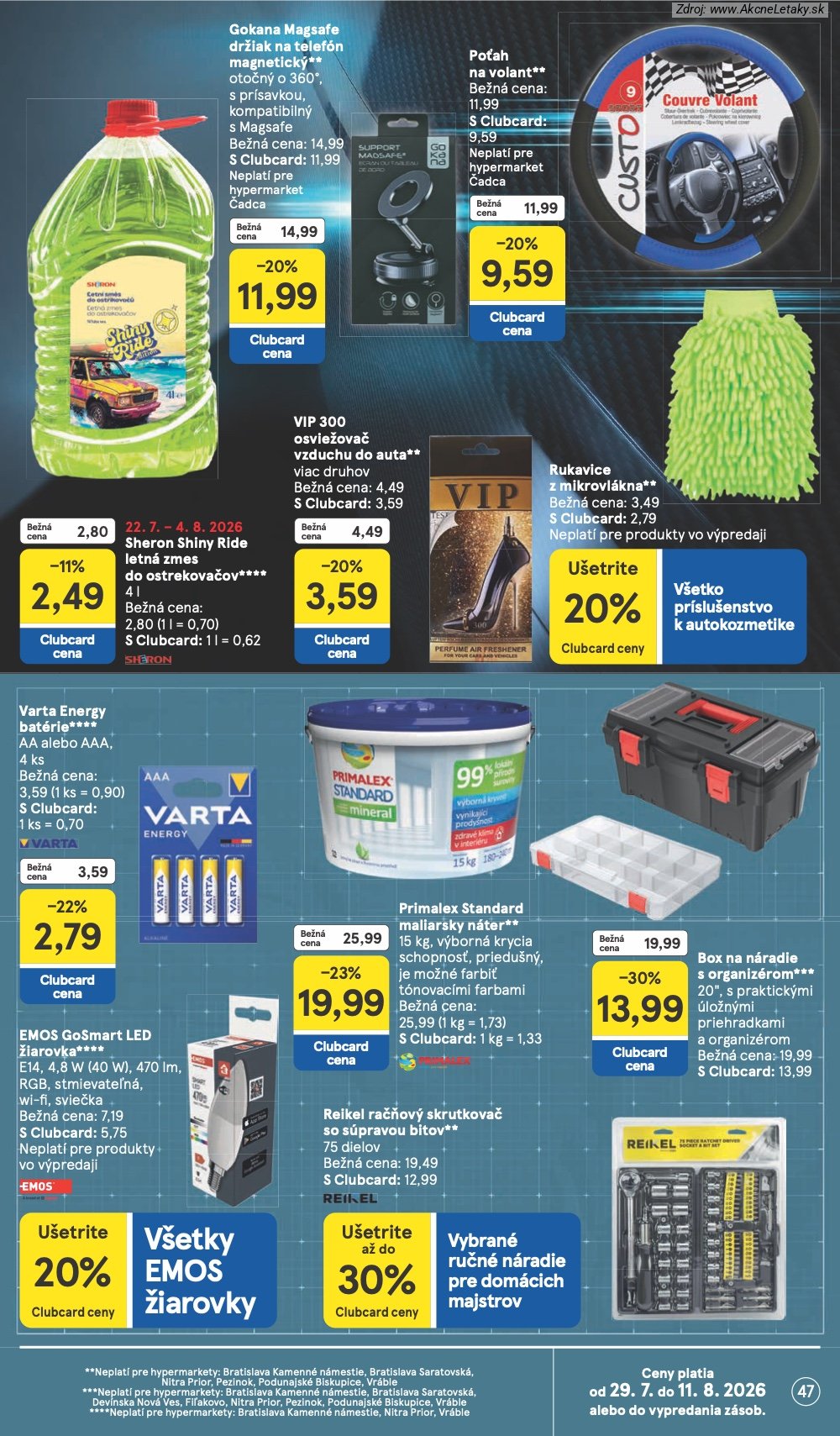 Leták Tesco (29. 7. - 4. 8. 2026) - strana 47 z 53
