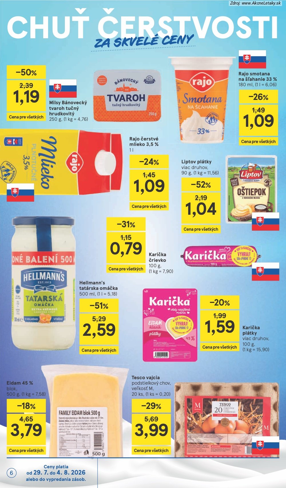 Leták Tesco (29. 7. - 4. 8. 2026) - strana 6 z 53