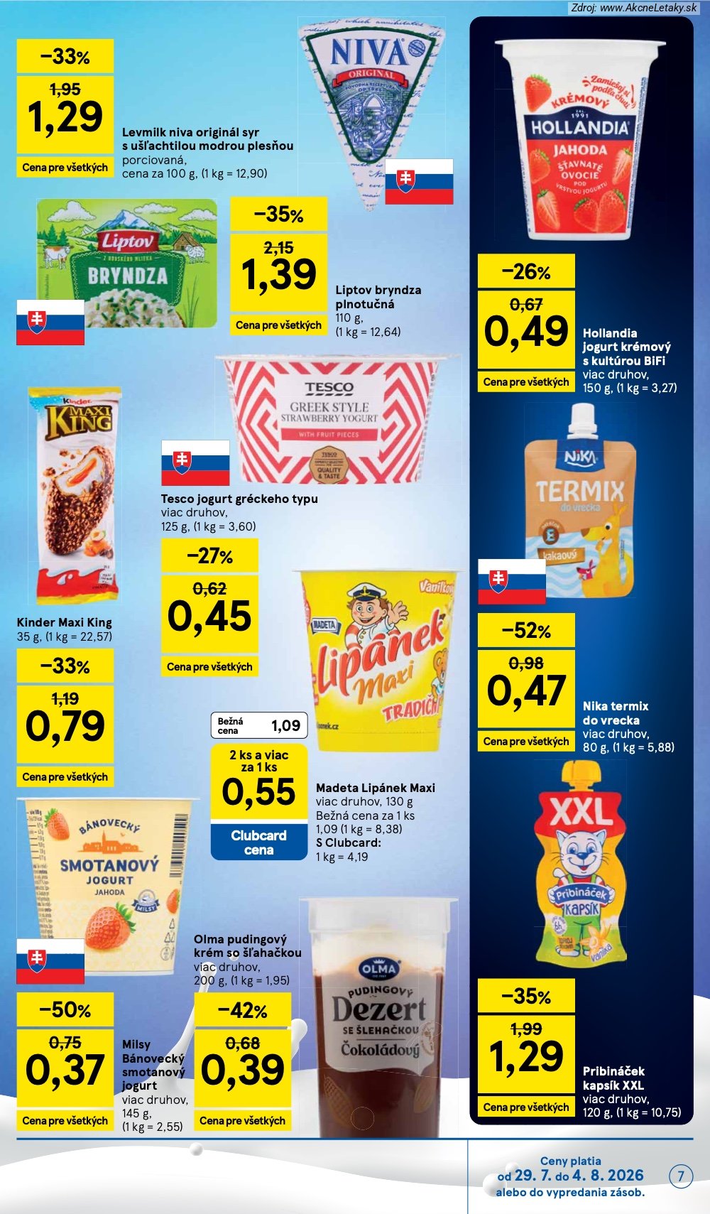 Leták Tesco (29. 7. - 4. 8. 2026) - strana 7 z 53