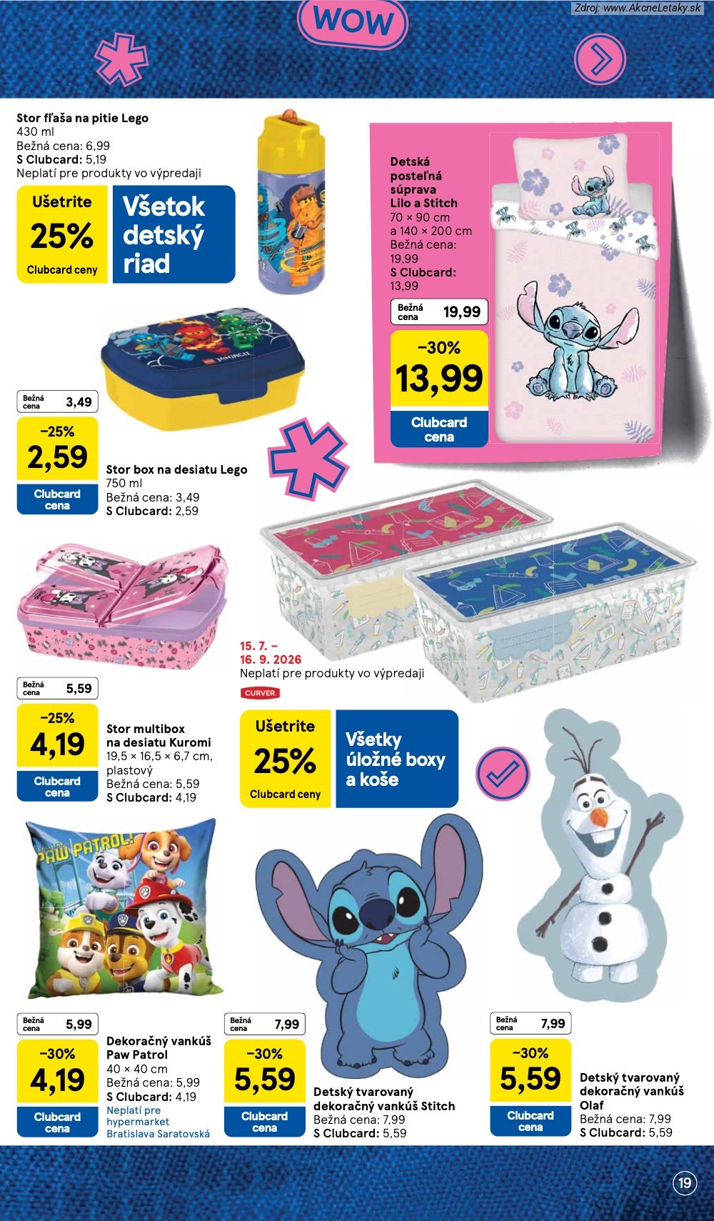 Leták Tesco (3. 8. - 13. 9. 2026) - strana 19 z 22