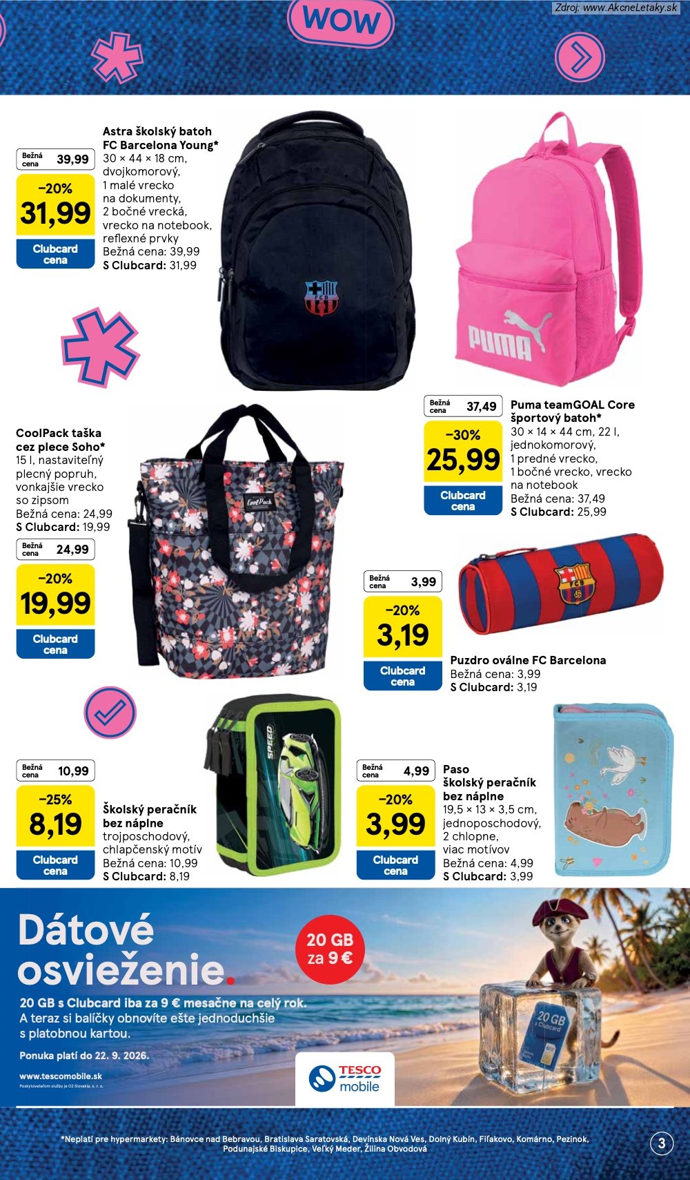 Leták Tesco (3. 8. - 13. 9. 2026) - strana 3 z 22