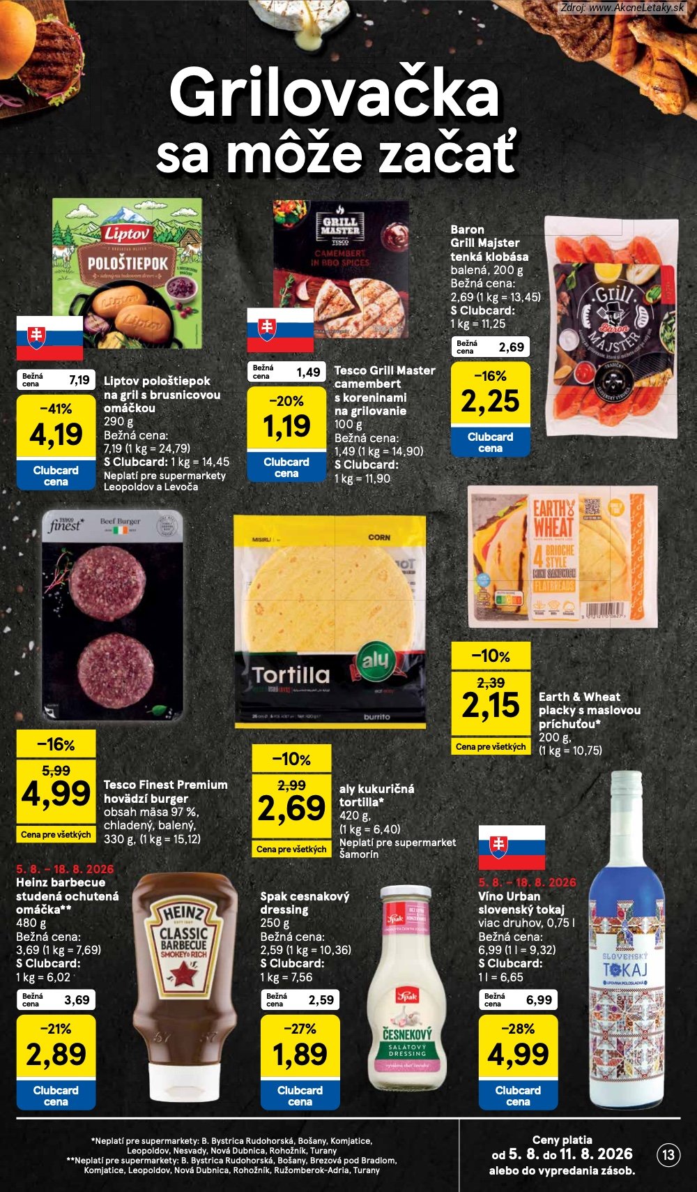 Leták Tesco (5. 8. - 11. 8. 2026) - strana 13 z 29