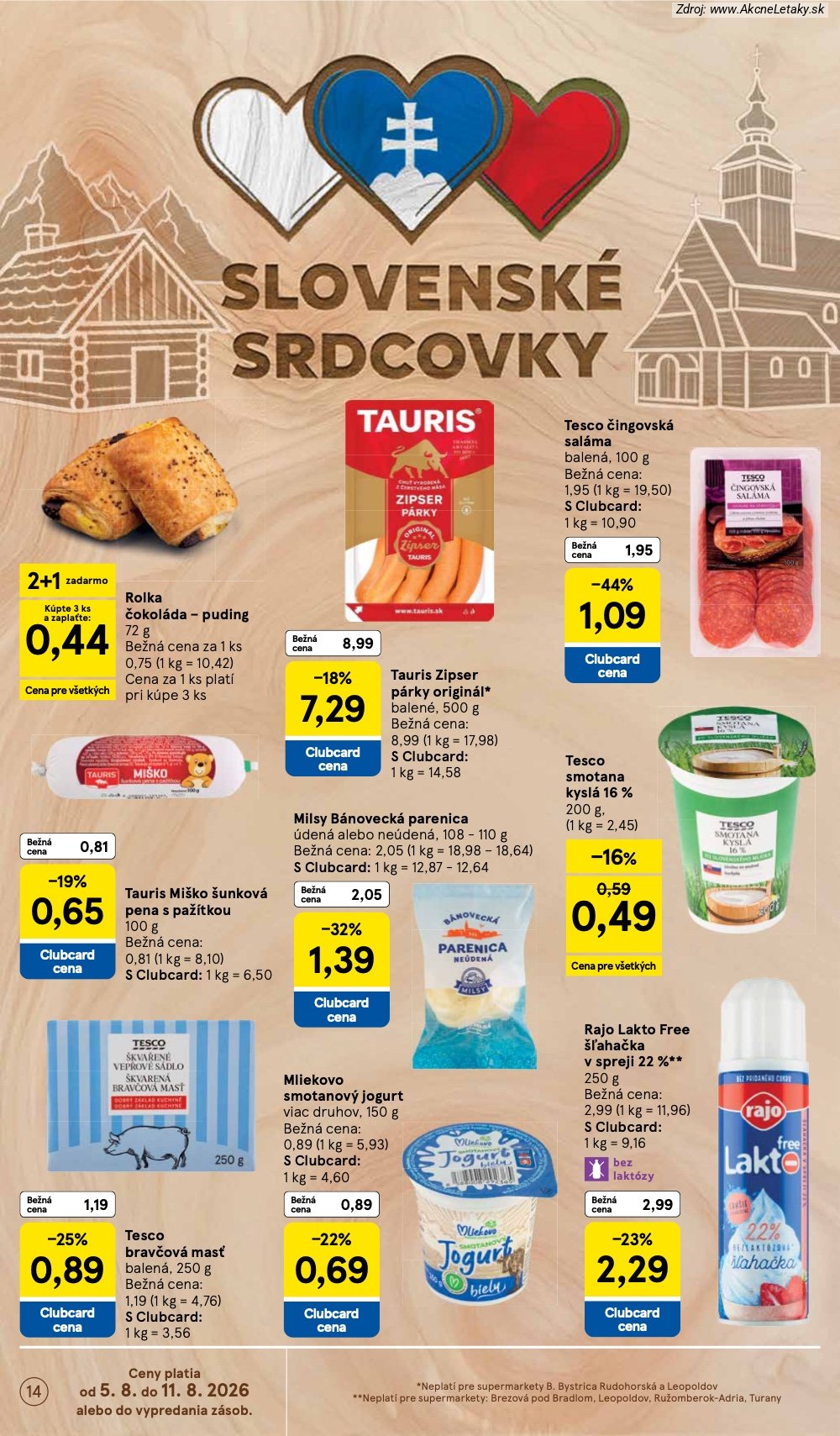 Leták Tesco (5. 8. - 11. 8. 2026) - strana 14 z 29