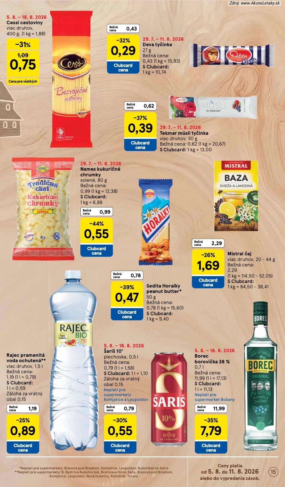 Leták Tesco (5. 8. - 11. 8. 2026) - strana 15 z 29
