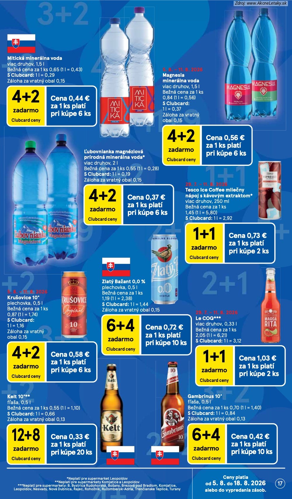 Leták Tesco (5. 8. - 11. 8. 2026) - strana 17 z 29